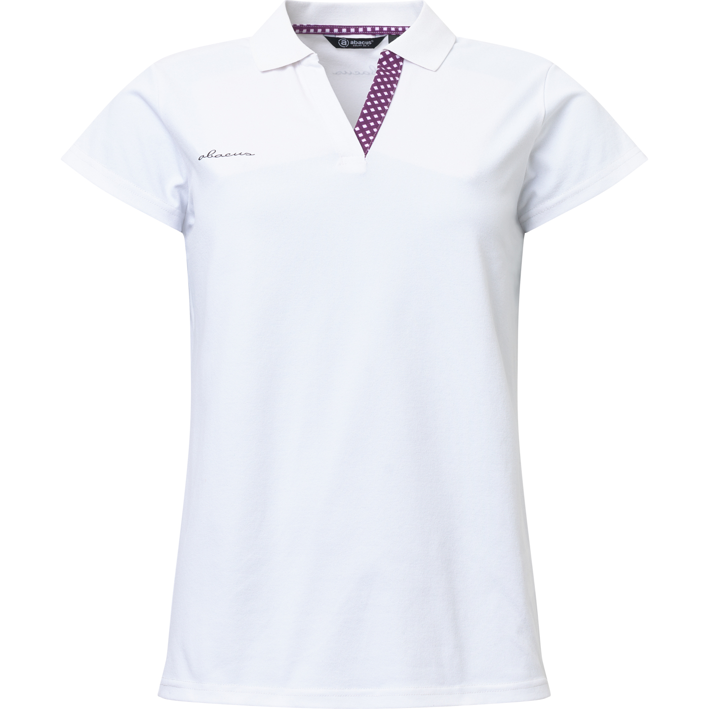 Lds Merion cupsleeve - violet check in the group WOMEN / Polo shirts at Abacus Sportswear (2767735)