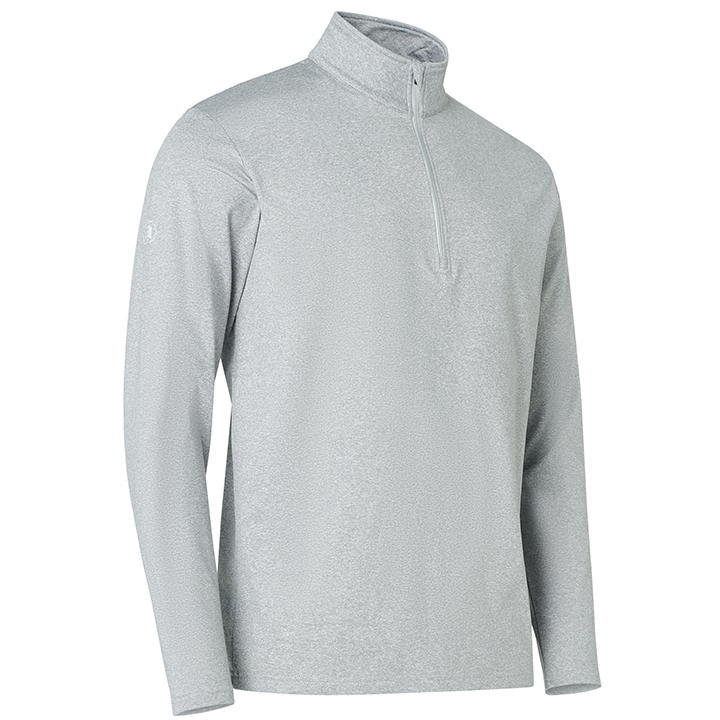 Jr Dunbar halfzip fleece - lt.greymelange in the group JUNIOR / Sweaters at Abacus Sportswear (5170702)
