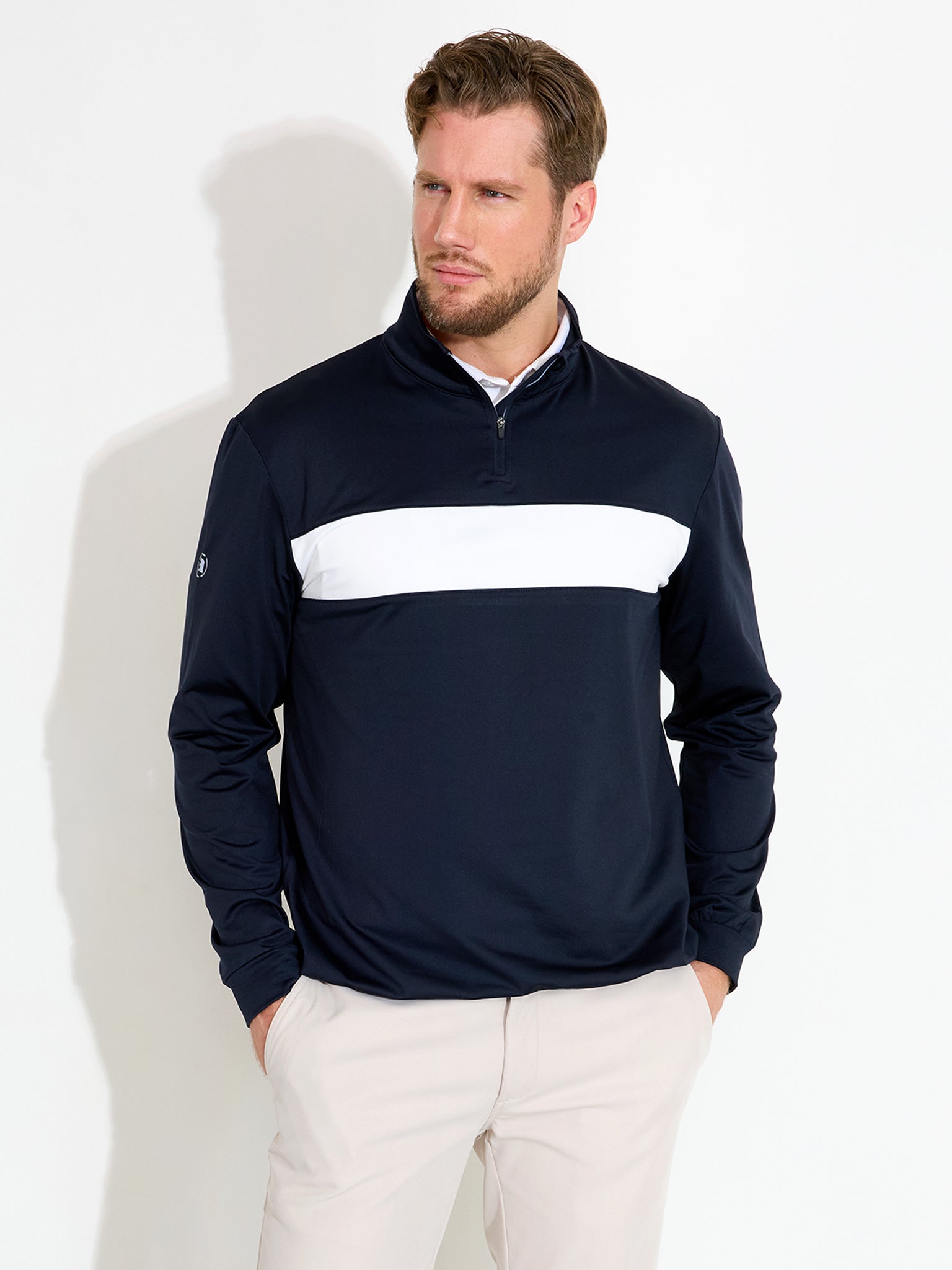 Mens Club midlayer - navy – Abacus Sportswear