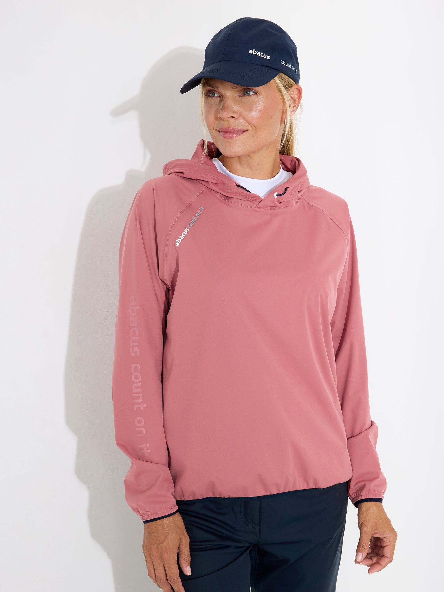 Lds Bounce waterproof hoodie - dusty rose – Abacus Sportswear