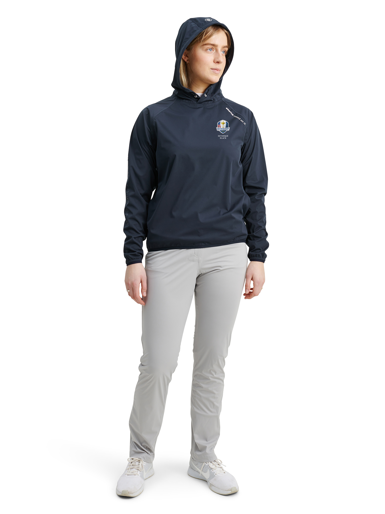 Lds RC25 Bounce waterproof hoodie - navy in the group WOMEN / All clothing at Abacus Sportswear (0740300)