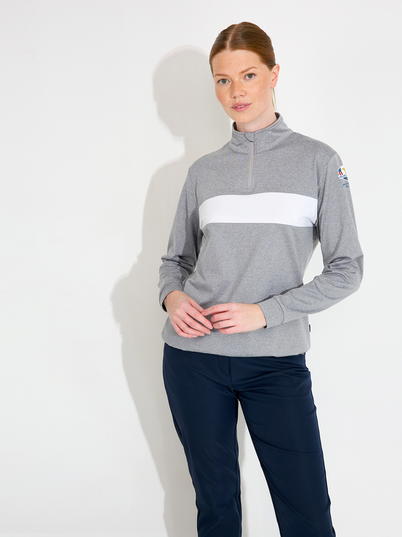 Lds RC25  Club midlayer - lt.greymelange in the group WOMEN / All clothing at Abacus Sportswear (0744702)
