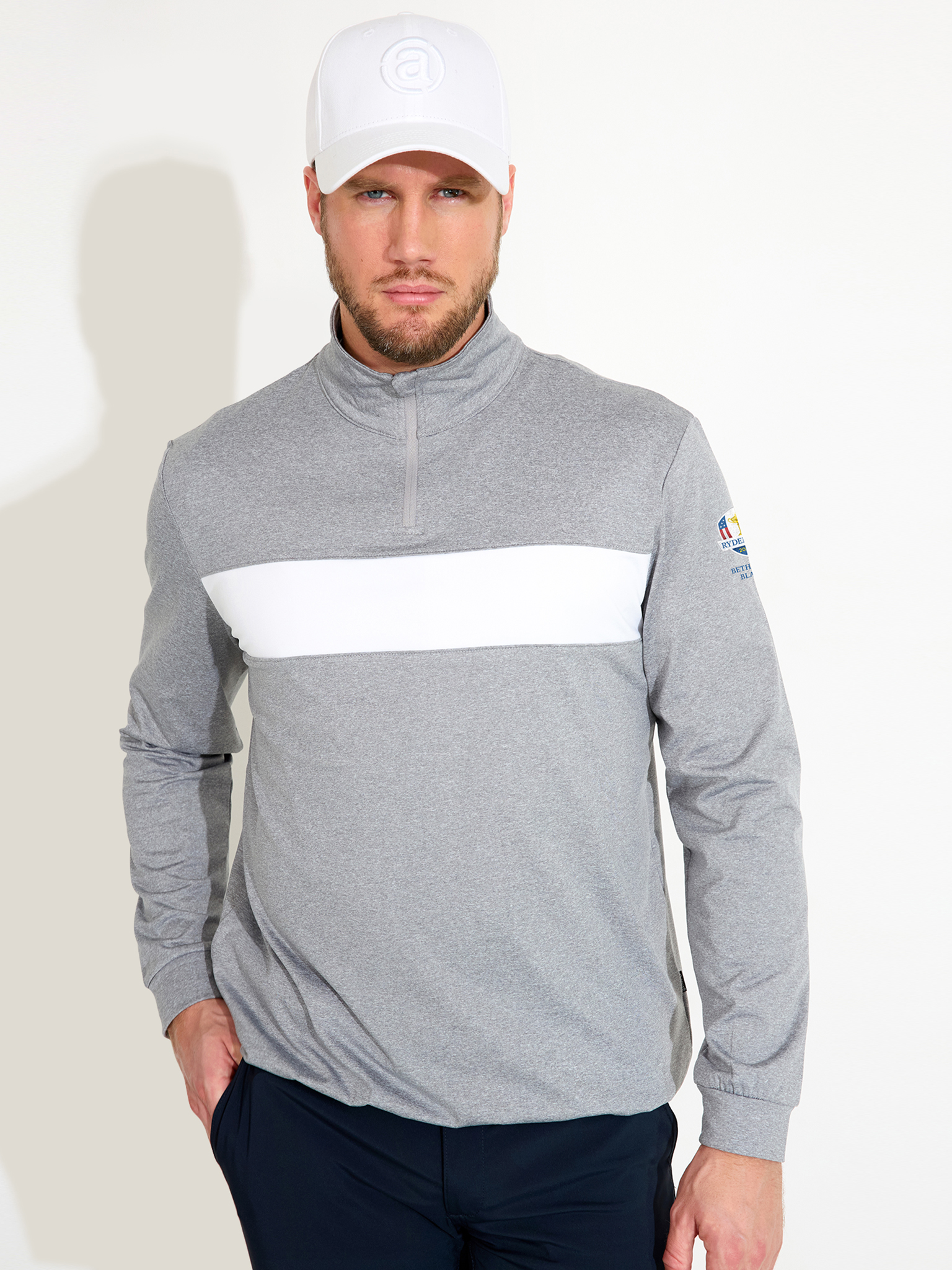 Mens RC25 Club midlayer - lt.greymelange in the group MEN / All clothing at Abacus Sportswear (0747702)