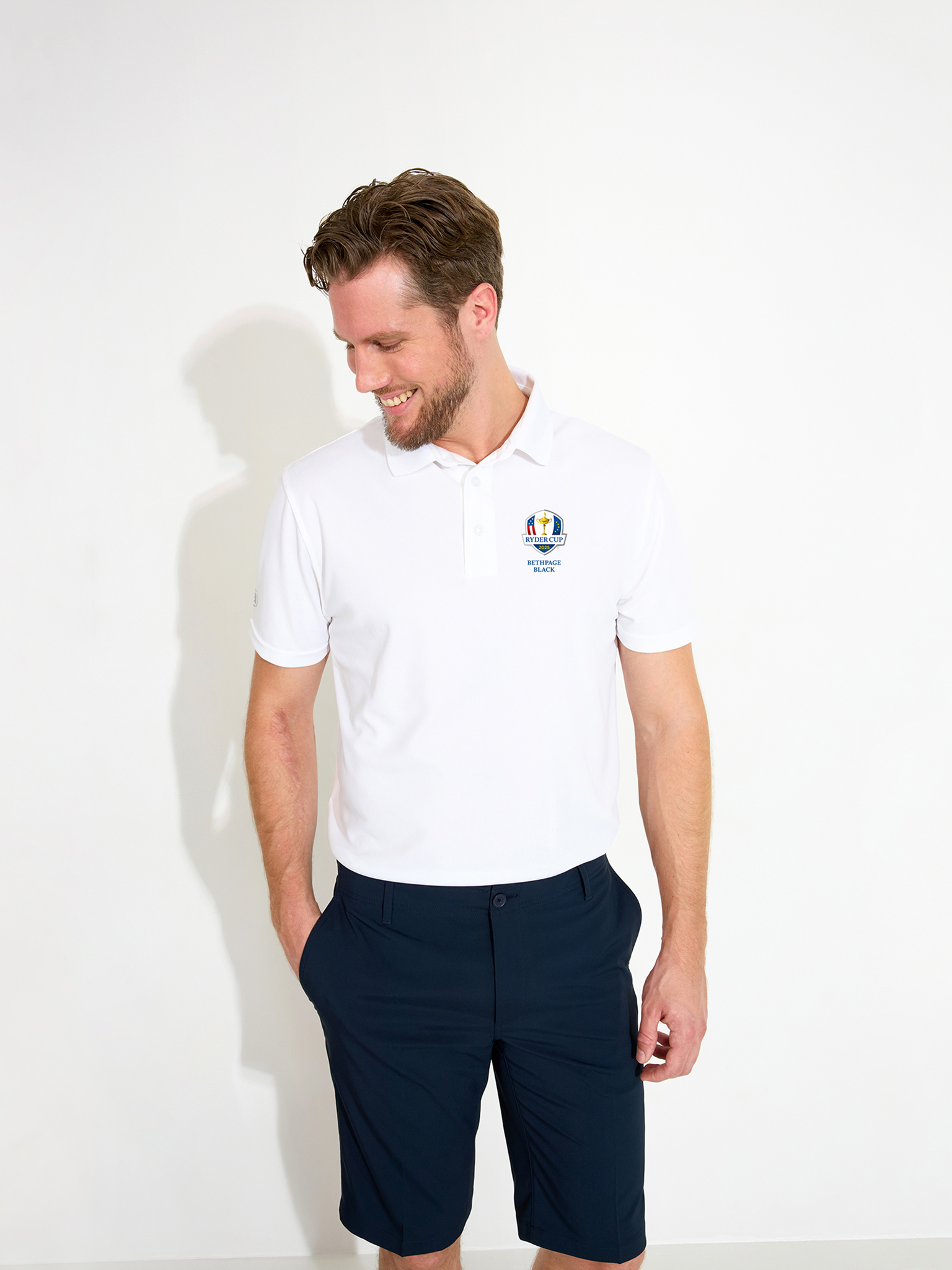 Mens RC25 Cray drycool polo - white in the group MEN / All clothing at Abacus Sportswear (0768100)