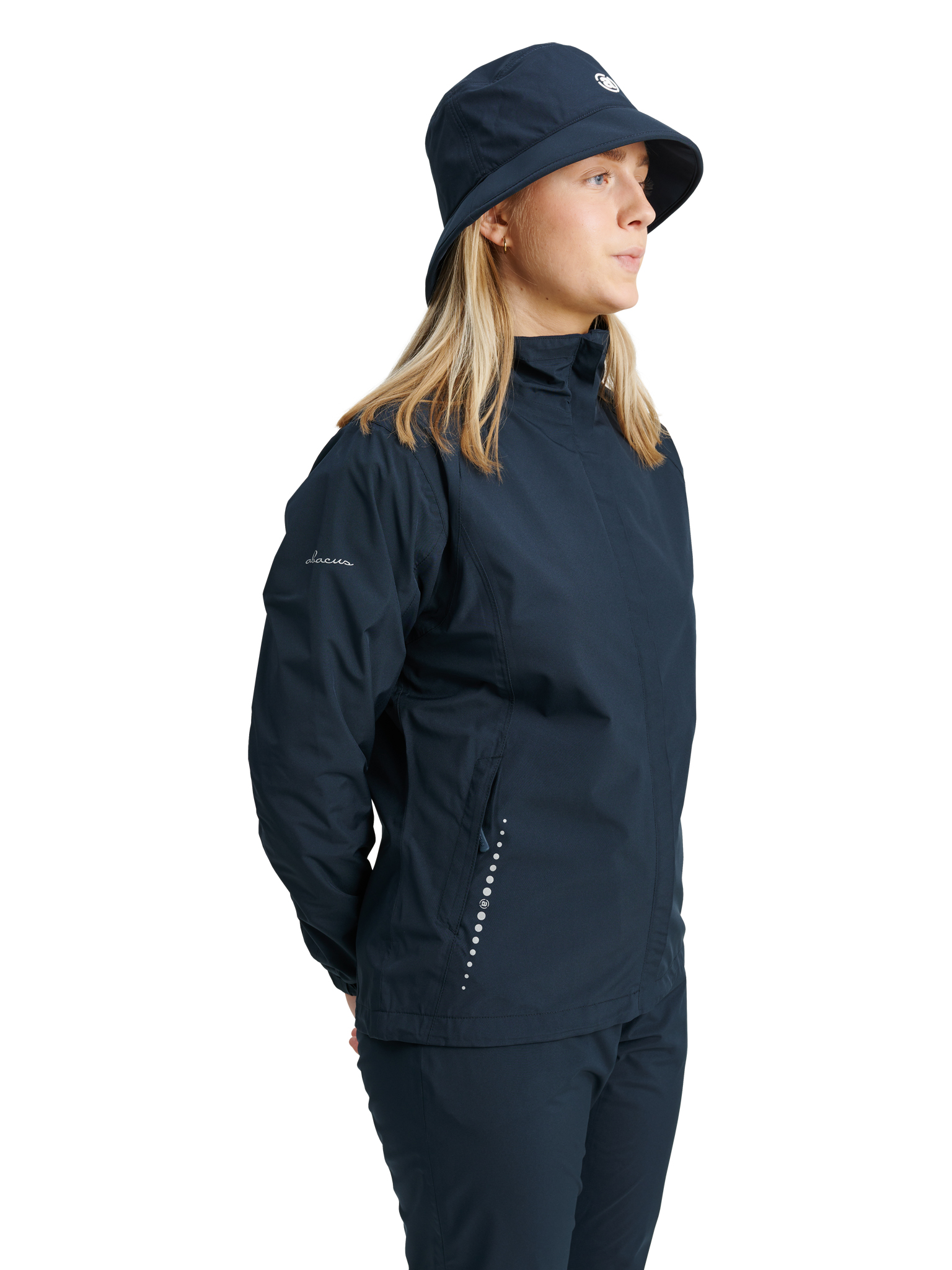 Lds Links stretch rainjacket - navy in the group WOMEN / Rainwear at Abacus Sportswear (2076300)