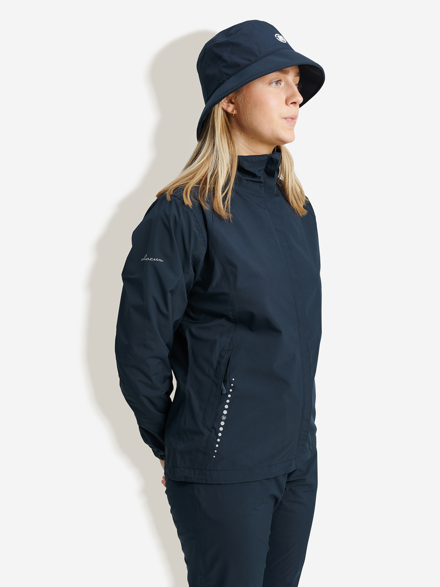 Lds Links stretch rainjacket - navy in the group WOMEN / Rainwear at Abacus Sportswear (2076300)