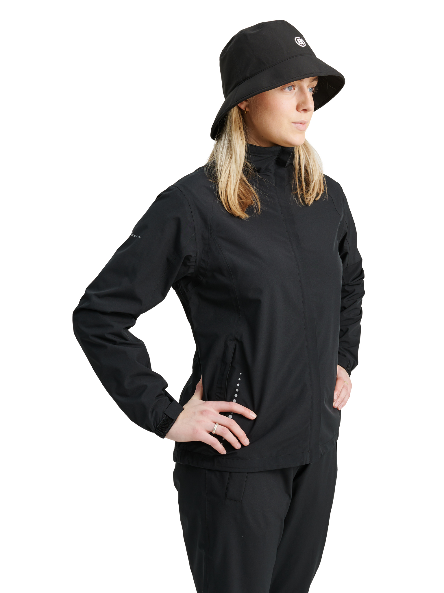 Lds Links stretch rainjacket - black in the group WOMEN / Rainwear at Abacus Sportswear (2076600)