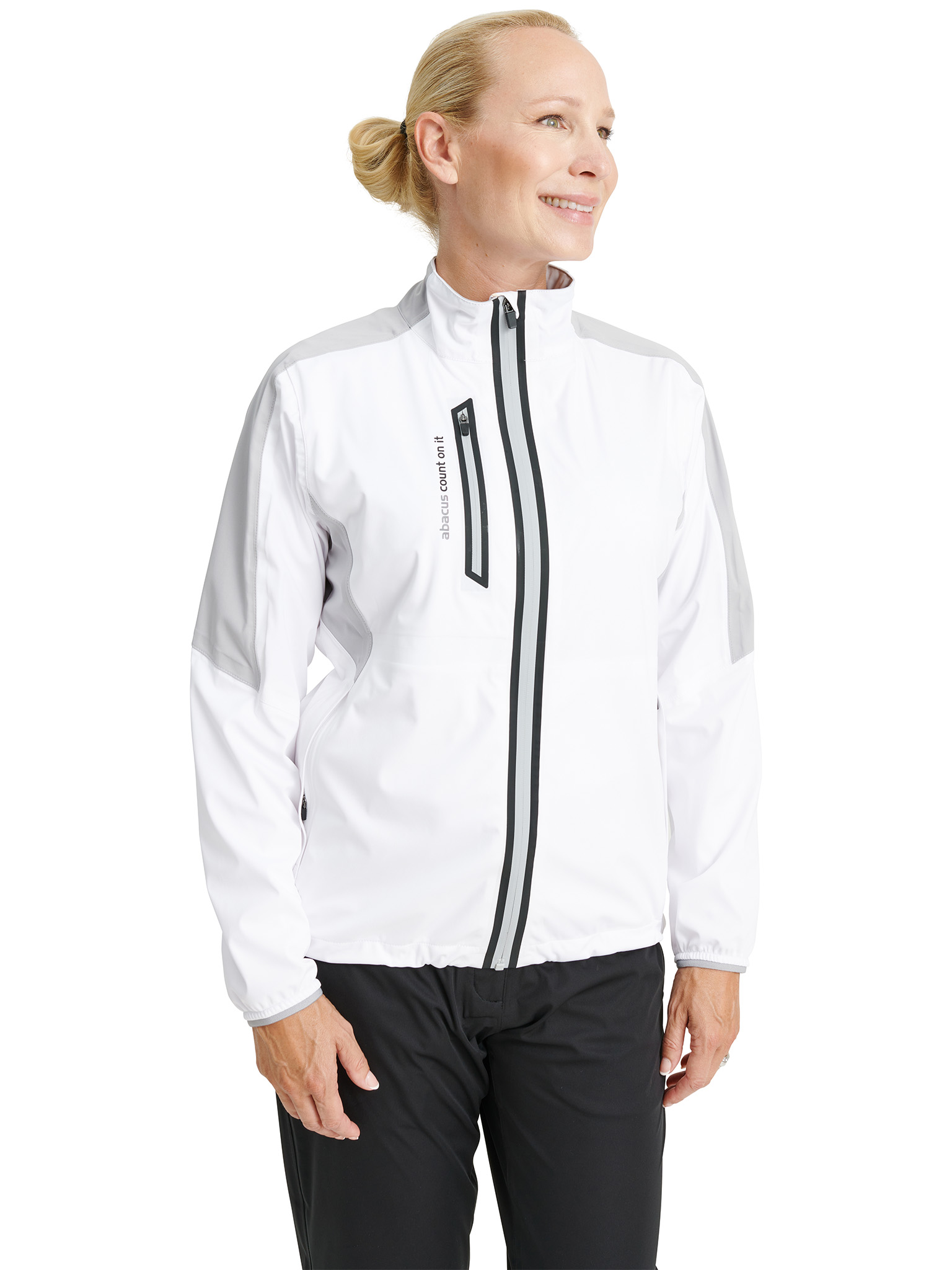 Lds Bounce rainjacket - white/lt.grey in the group WOMEN / Rainwear at Abacus Sportswear (2080189)