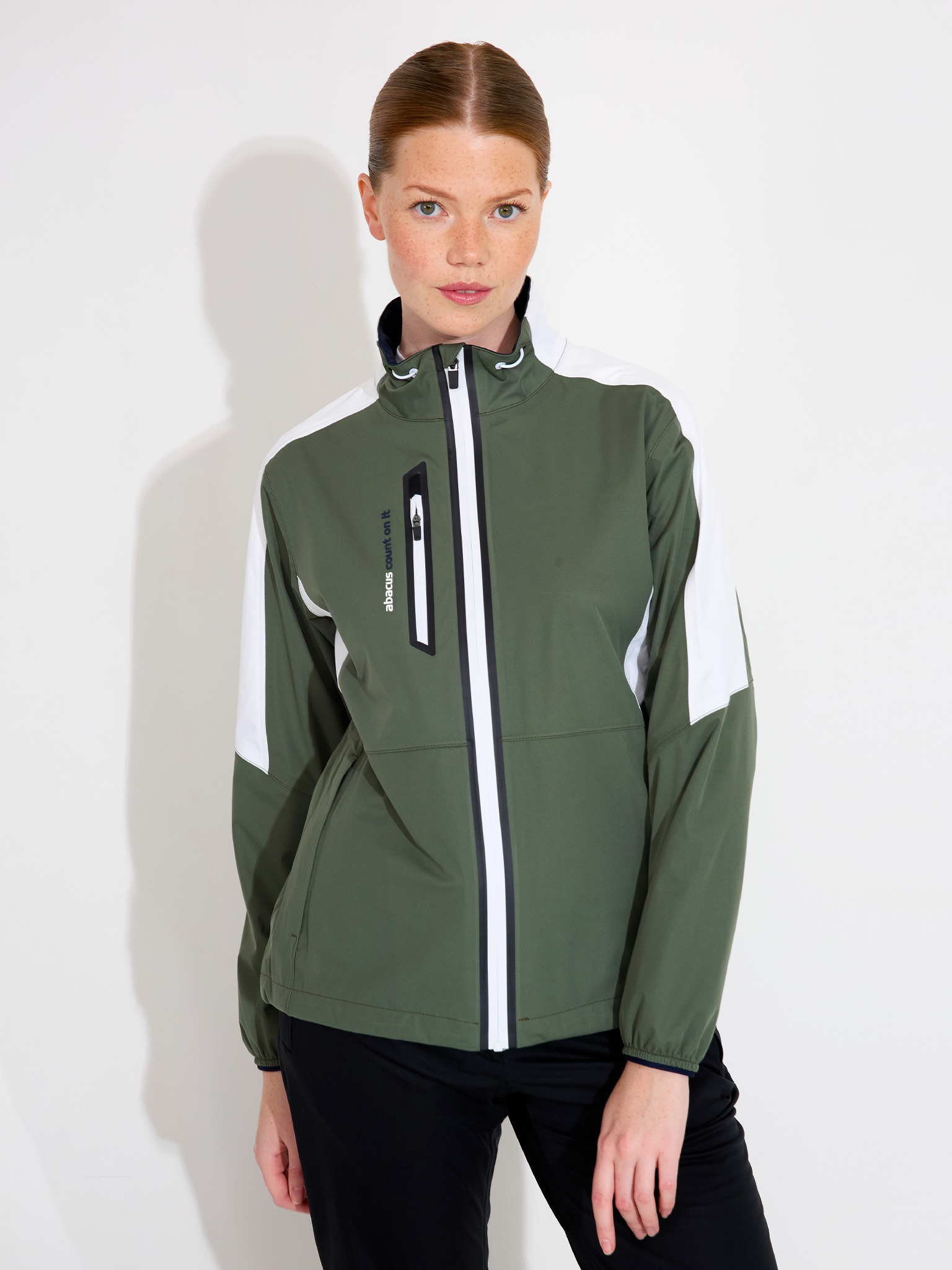 Lds Bounce rainjacket - forest in the group WOMEN / Rainwear at Abacus Sportswear (2080517)