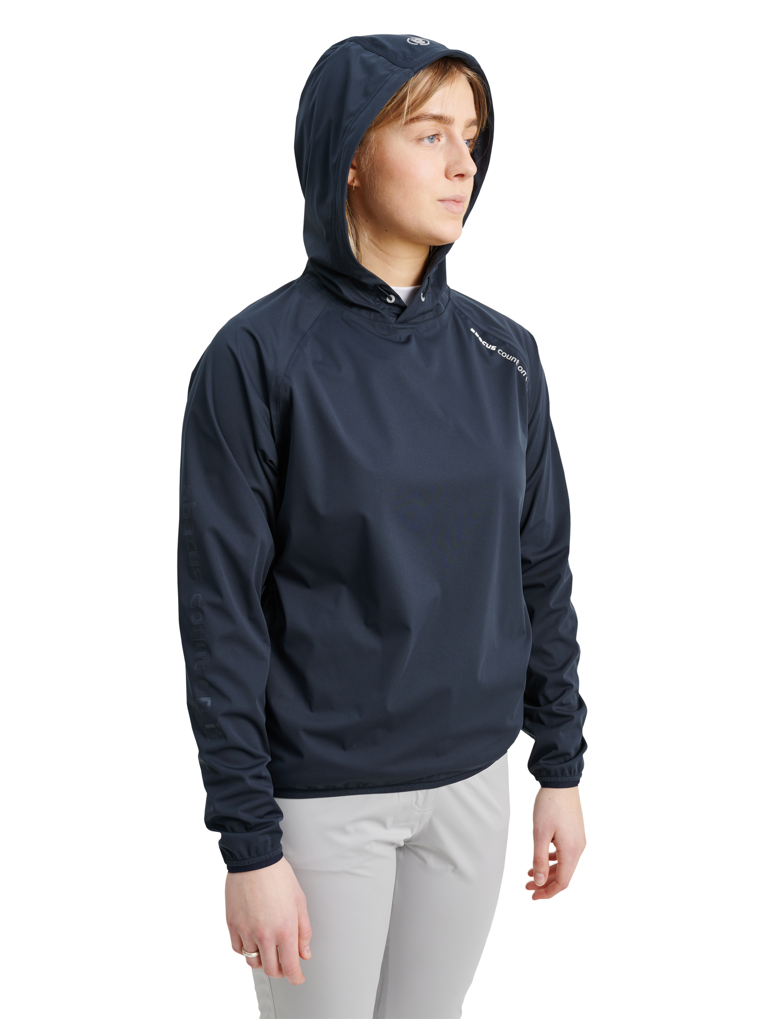 Lds Bounce waterproof hoodie - navy in the group WOMEN / Rainwear at Abacus Sportswear (2084300)