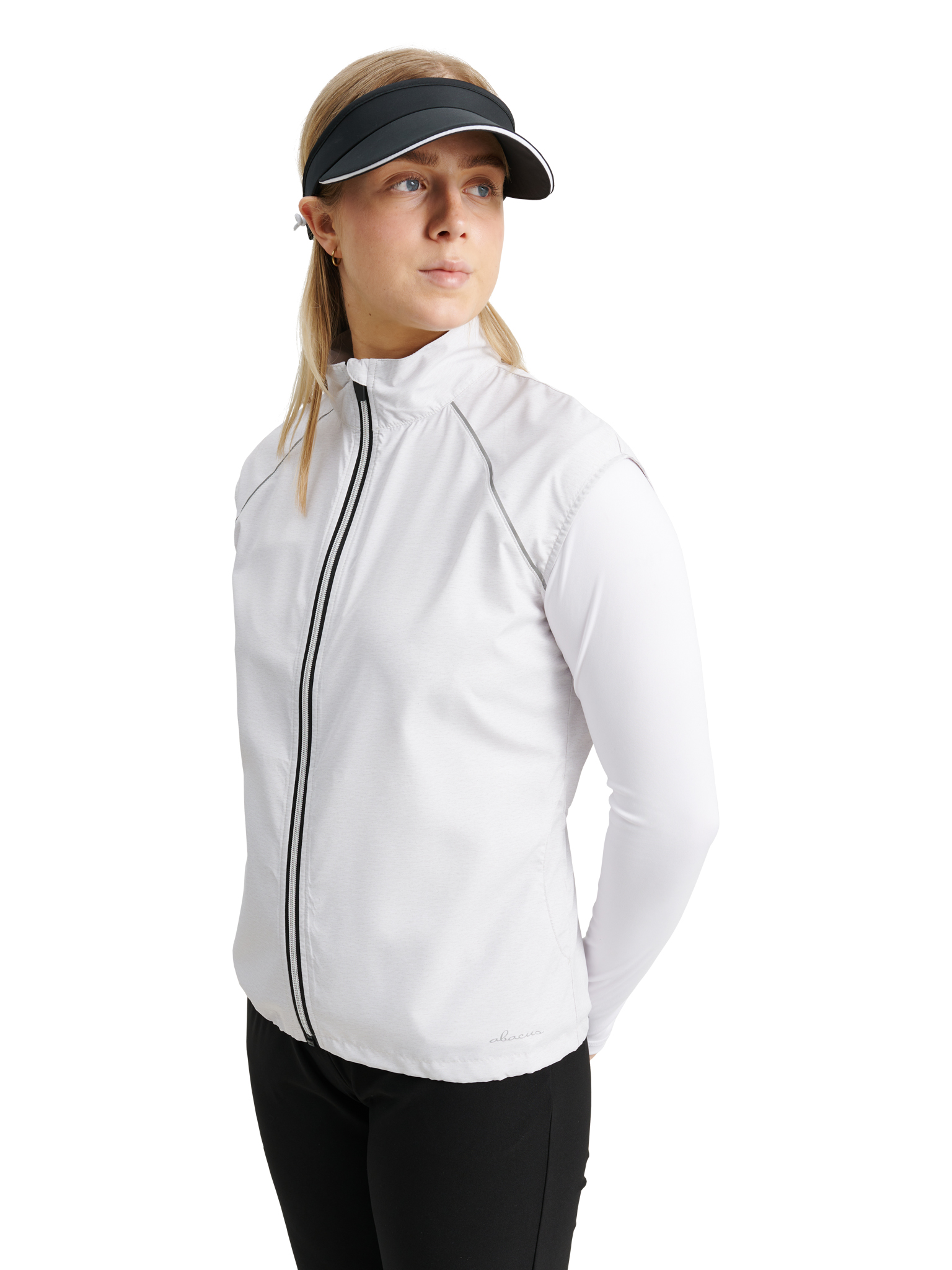 Lds Ganton stretch windvest - stone melange in the group WOMEN / All clothing at Abacus Sportswear (2291117)