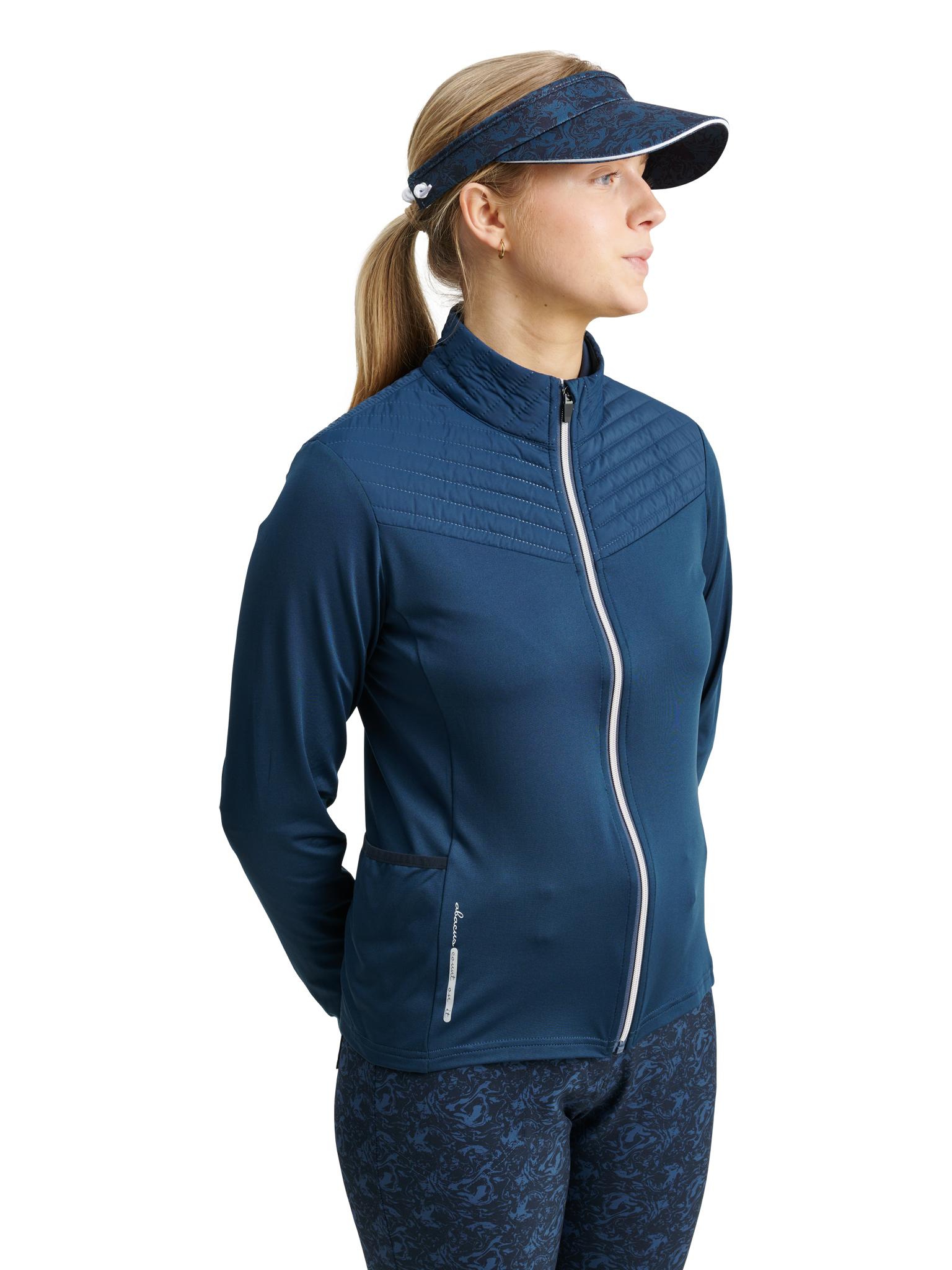 Lds Gleneagles thermo midlayer - peacock blue in the group WOMEN / All clothing at Abacus Sportswear (2381563)