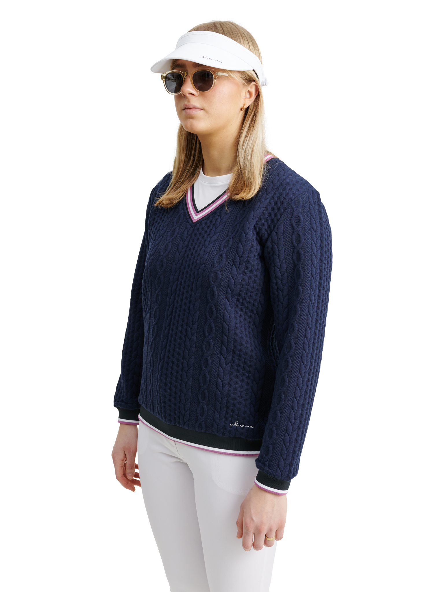 Lds Woburn midlayer pullover - stone melange in the group WOMEN / All clothing at Abacus Sportswear (2382117)