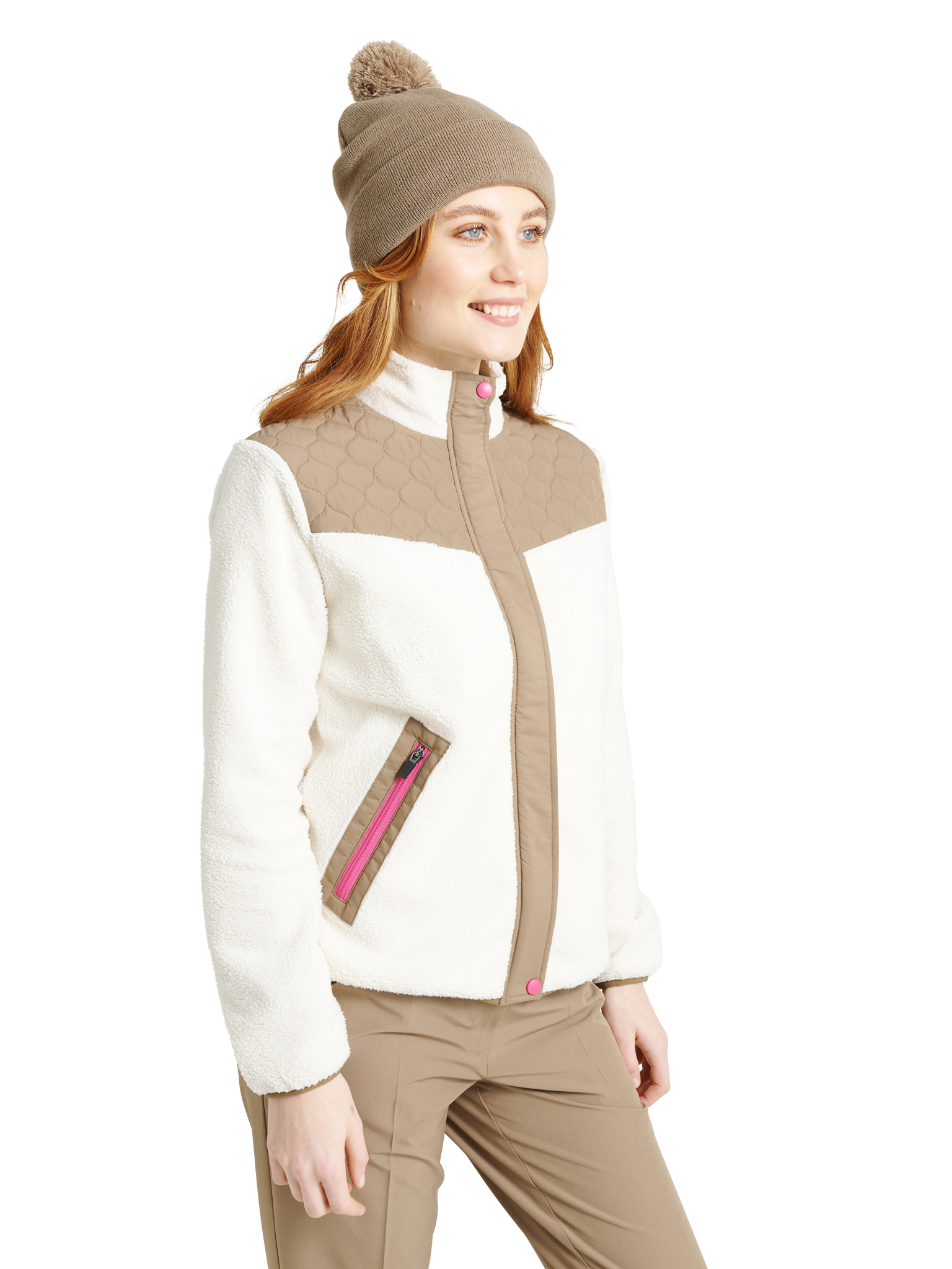 Lds Preston pile windjacket - nougat i gruppen DAM / Jackor hos Abacus Sportswear (2386270)