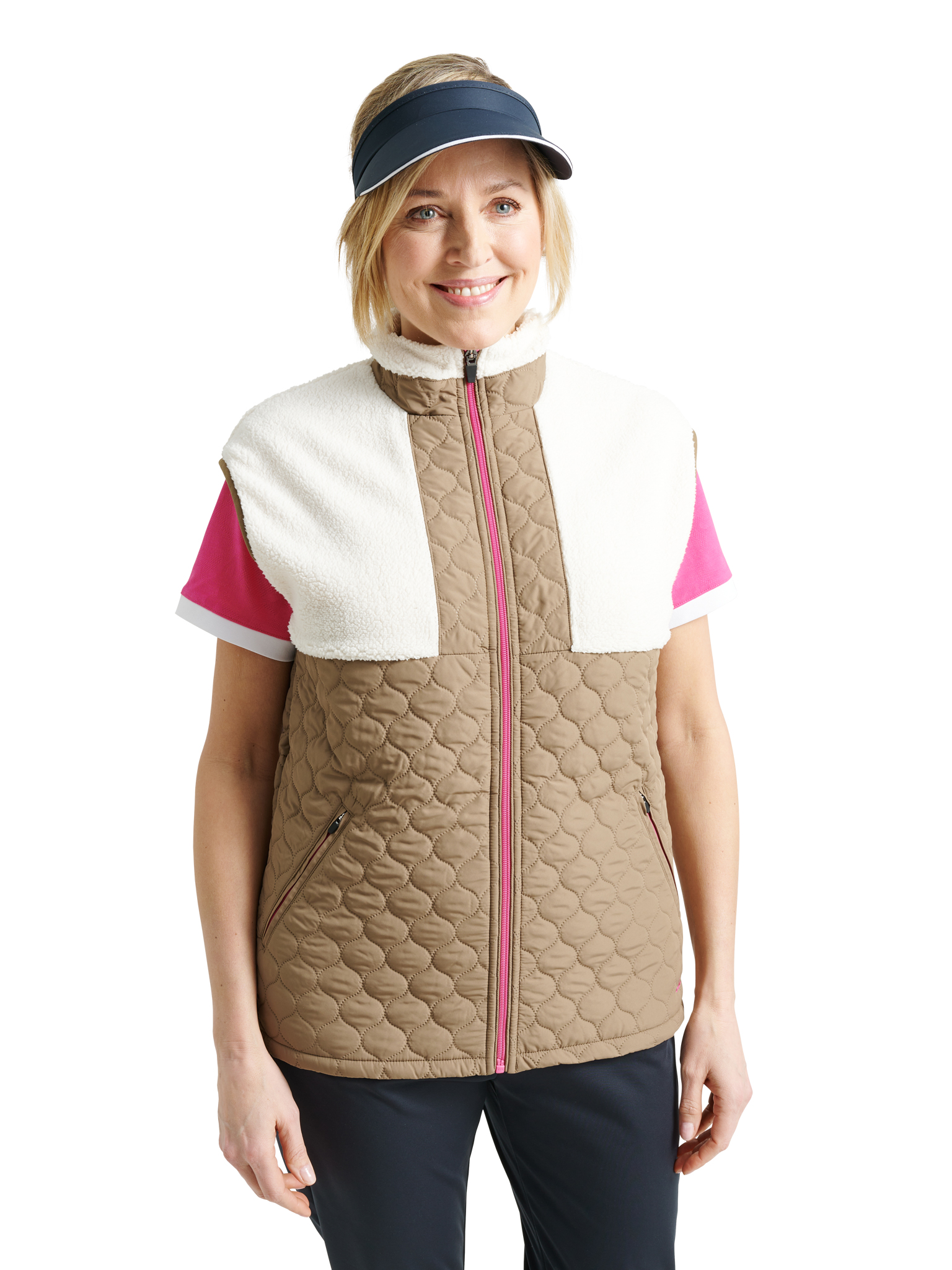 Lds Preston pile windvest - nougat in the group WOMEN / Vests at Abacus Sportswear (2387270)