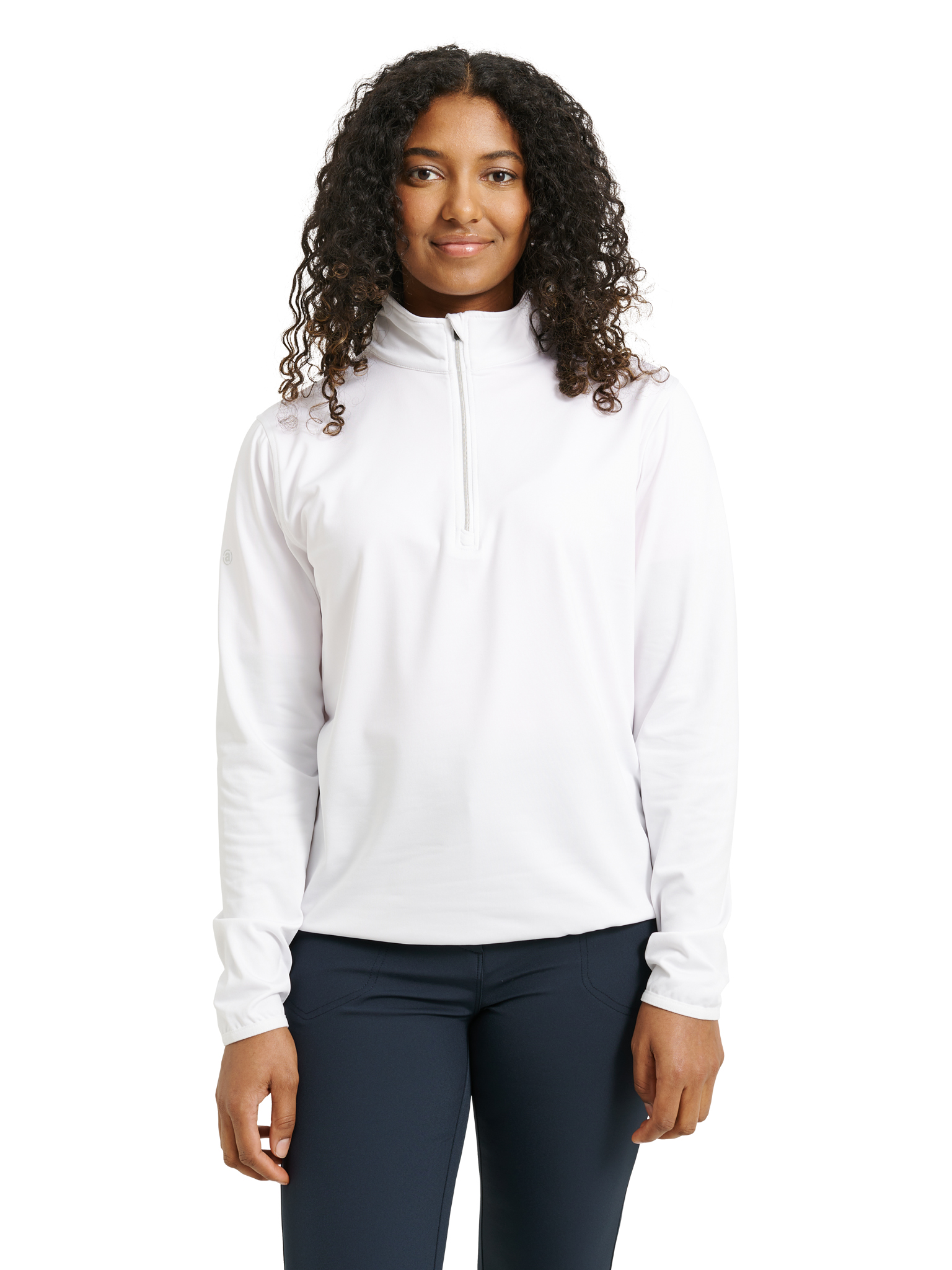 Lds Cradoc halfzip fleece - white in the group WOMEN / All clothing at Abacus Sportswear (2392100)