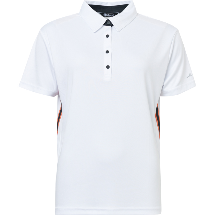 Lds Cherry stripe polo - white in the group WOMEN / All clothing at Abacus Sportswear (2705100)