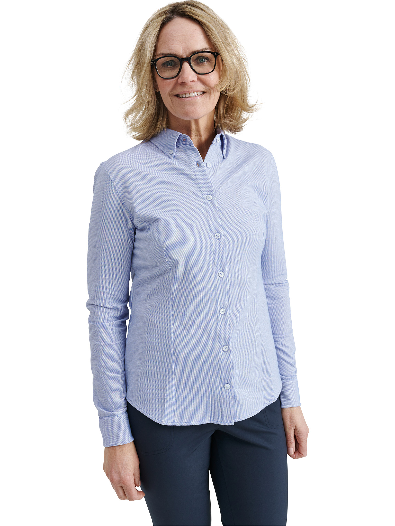 Lds Hillside shirt - oxfordblue in the group WOMEN / Shirts at Abacus Sportswear (2710907)