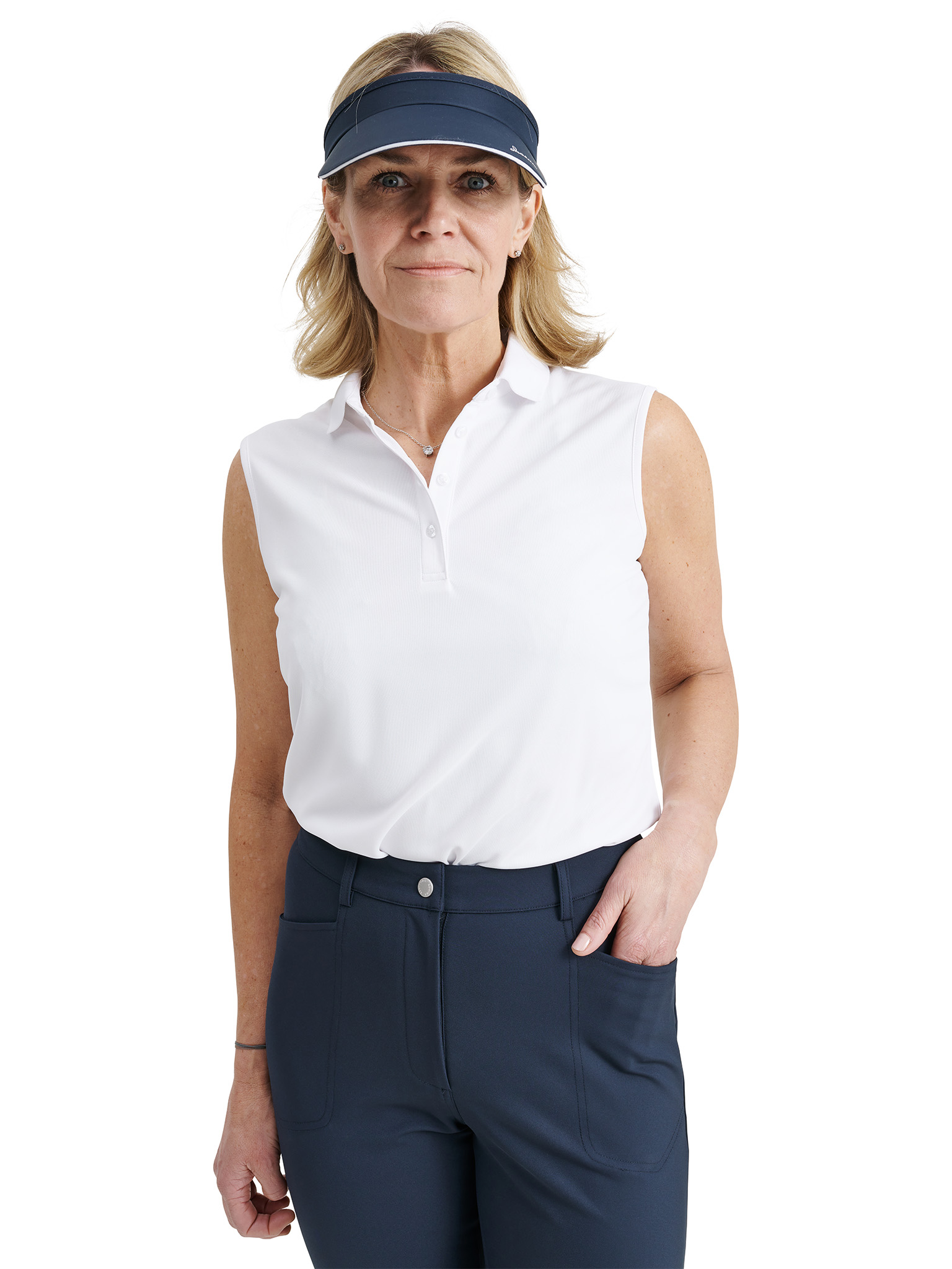 Lds Cray drycool sleeveless - white in the group WOMEN / All clothing at Abacus Sportswear (2734100)