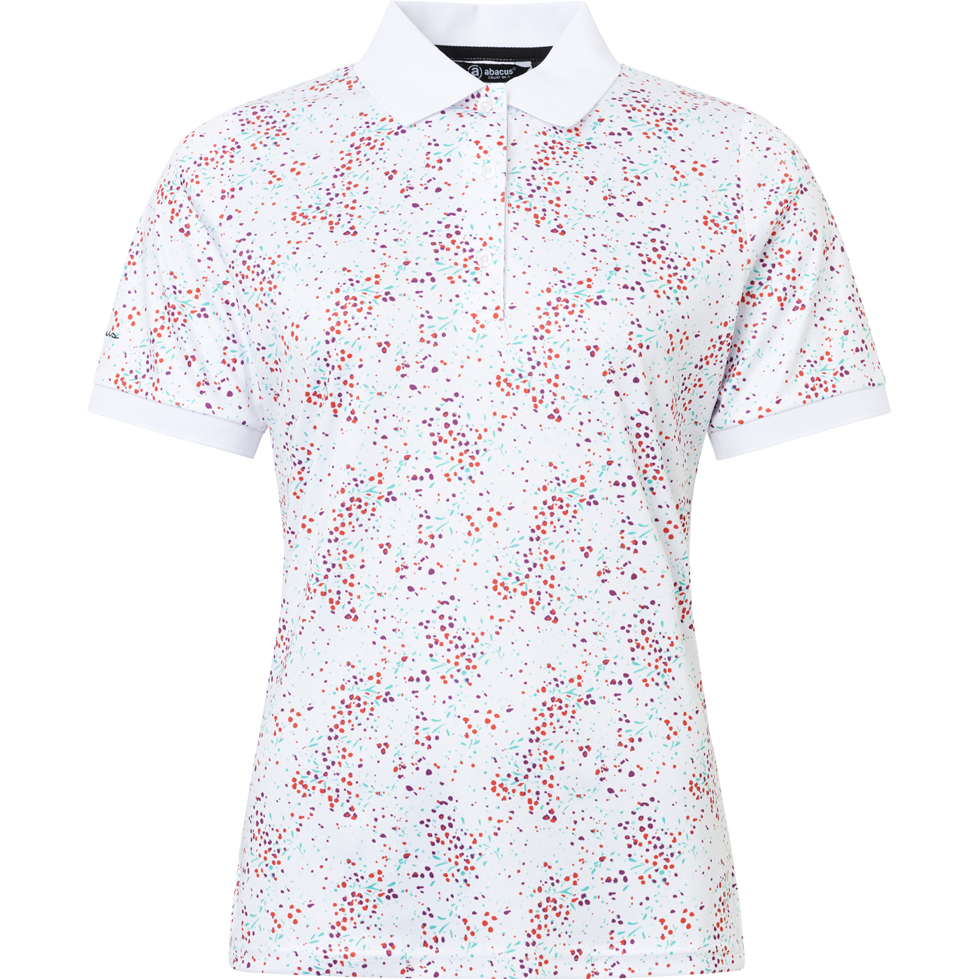 Lds Juliet polo - white floral in the group WOMEN / All clothing at Abacus Sportswear (2750736)