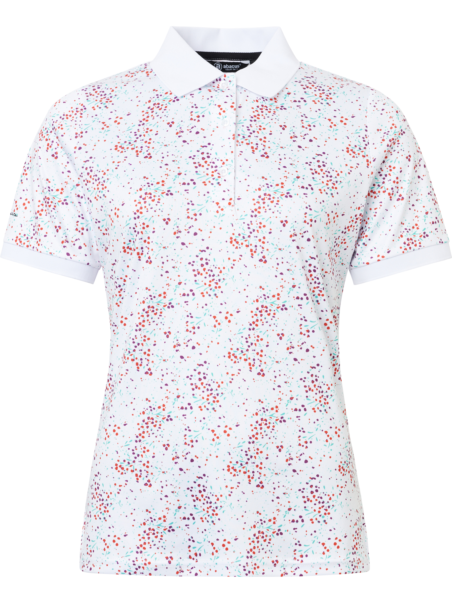 Lds Juliet polo - white floral in the group WOMEN / All clothing at Abacus Sportswear (2750736)