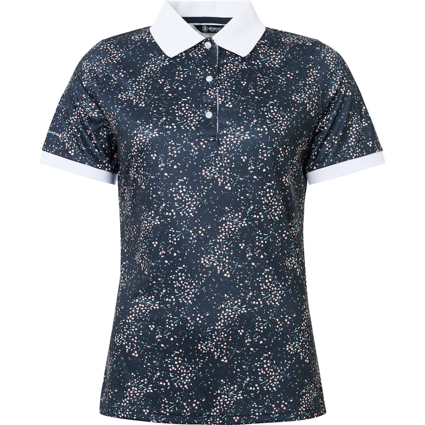 Lds Juliet polo - navy floral in the group WOMEN / All clothing at Abacus Sportswear (2750737)
