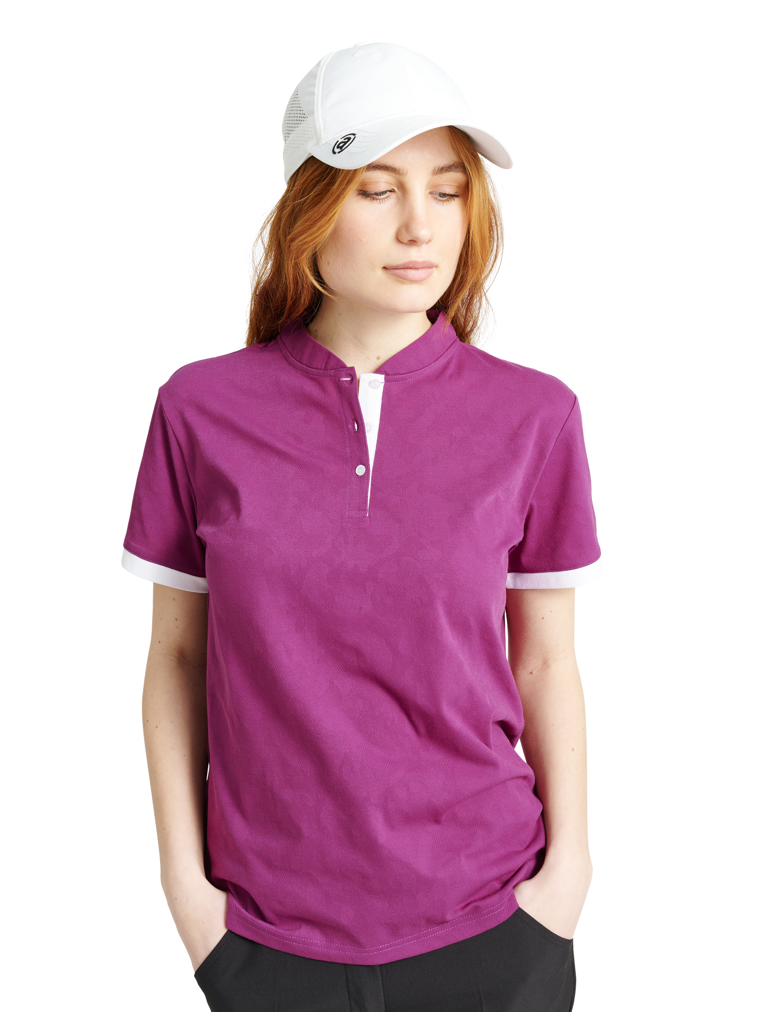 Lds Crystal polo - violet in the group WOMEN / All clothing at Abacus Sportswear (2755568)