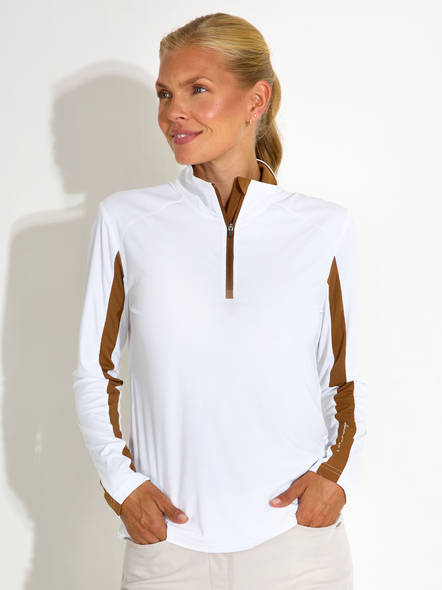 Lds Aloha UV longsleeve - cognac in the group WOMEN / All clothing at Abacus Sportswear (2771135)