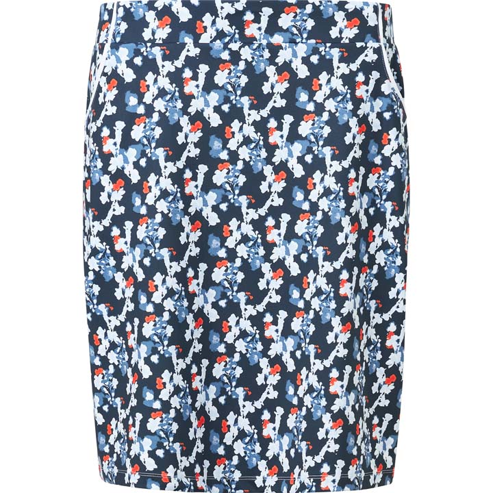 Lds Lily skort 50cm - navy flower i gruppen DAM / Alla damkläder hos Abacus Sportswear (2952313)