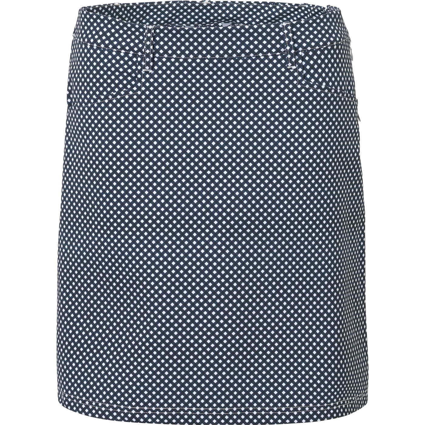 Lds Merion skort 45cm - navy check in the group WOMEN / All clothing at Abacus Sportswear (2983394)