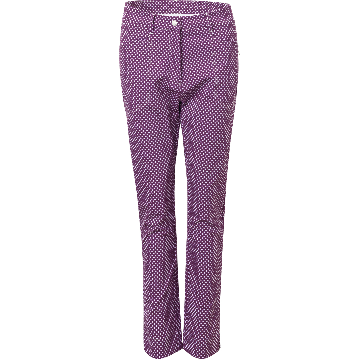 Lds Merion 7/8 trousers - violet check in the group WOMEN / All clothing at Abacus Sportswear (2985735)
