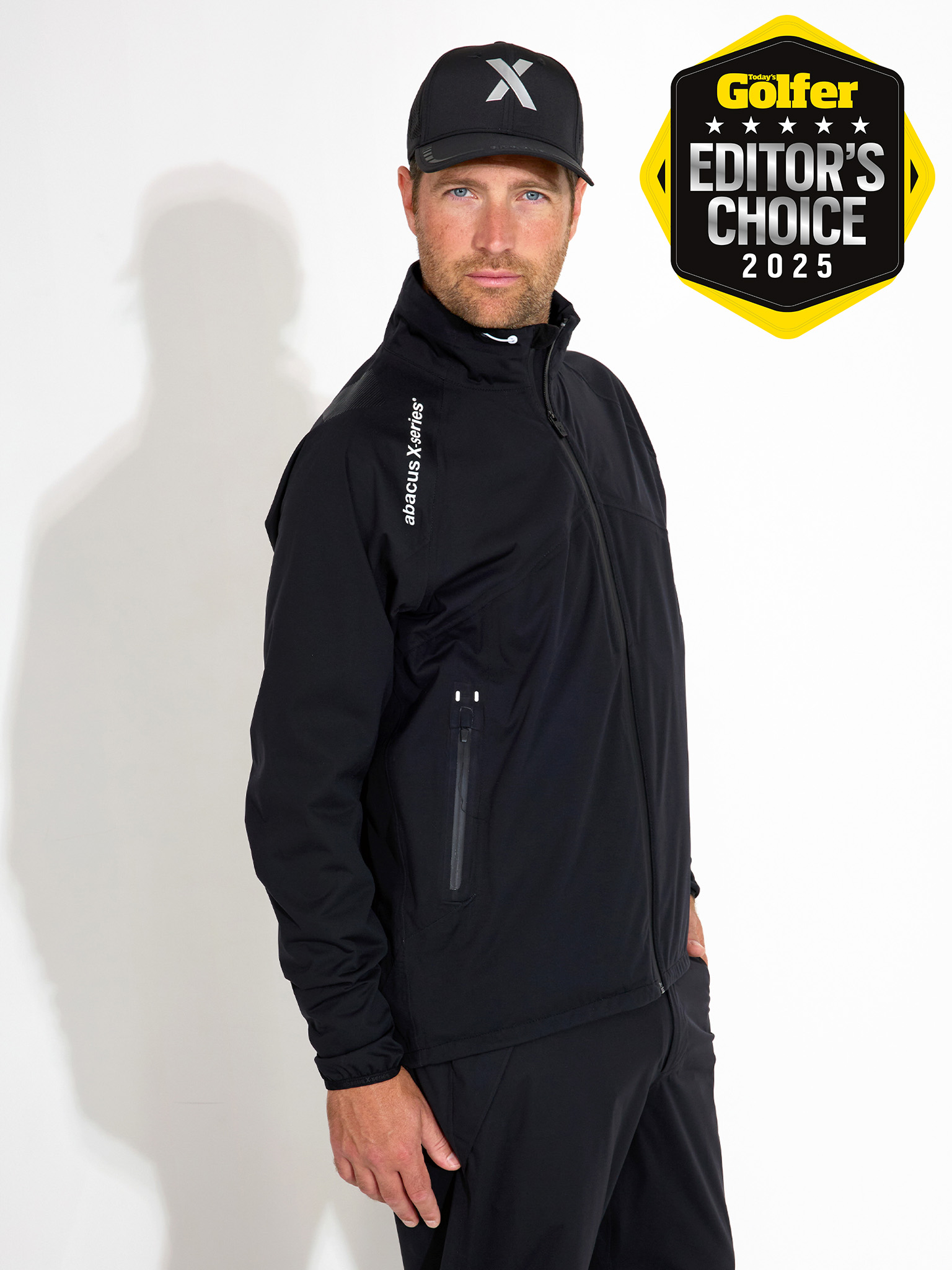 Mens Pitch 37.5 technology rainjacket - black in the group MEN / Rainwear at Abacus Sportswear (6040600)