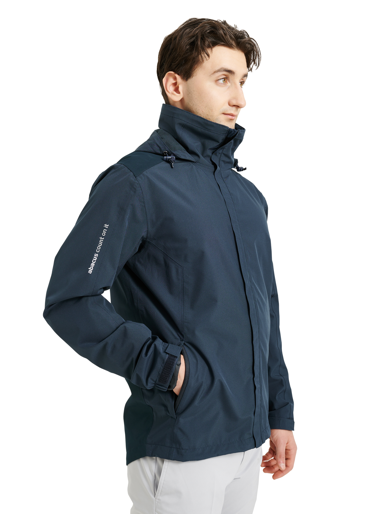 Mens Links Caddie rainjacket - navy i gruppen HERR / Regnkläder hos Abacus Sportswear (6079300)