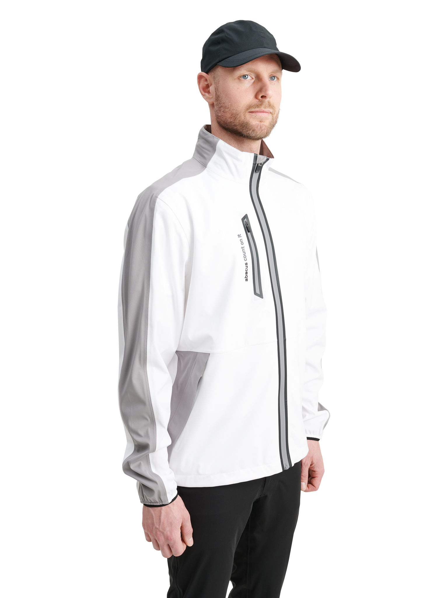 Mens Bounce rainjacket - white/grey in the group MEN / Rainwear / Bounce | Men at Abacus Sportswear (6080171)