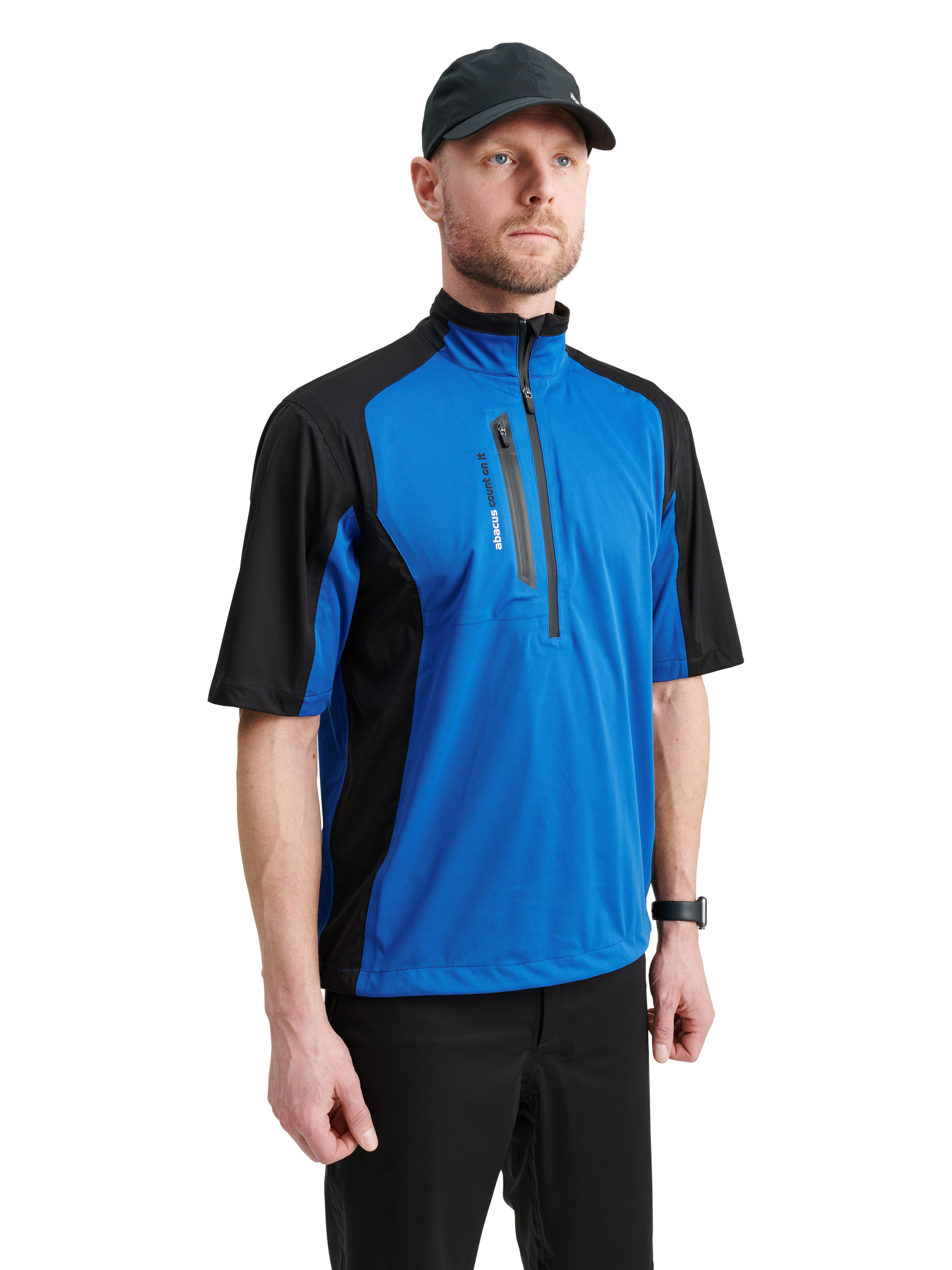 Mens Bounce stretch rainshirt - dk.cobalt/black in the group MEN / Rainwear / Bounce | Men at Abacus Sportswear (6086326)