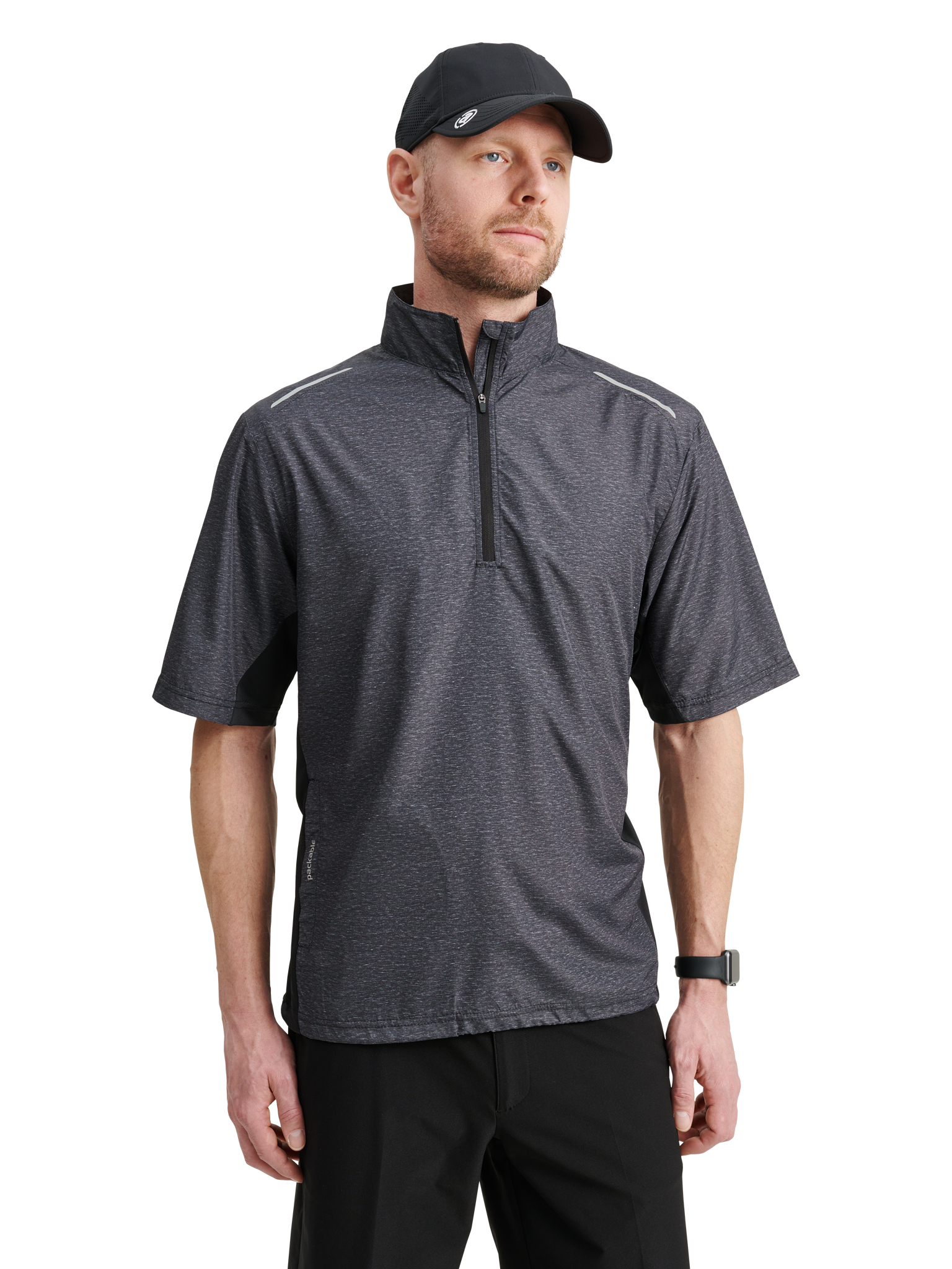 Mens Ganton stretch windshirt - antracit i gruppen HERR / Alla herrkläder hos Abacus Sportswear (6291010)