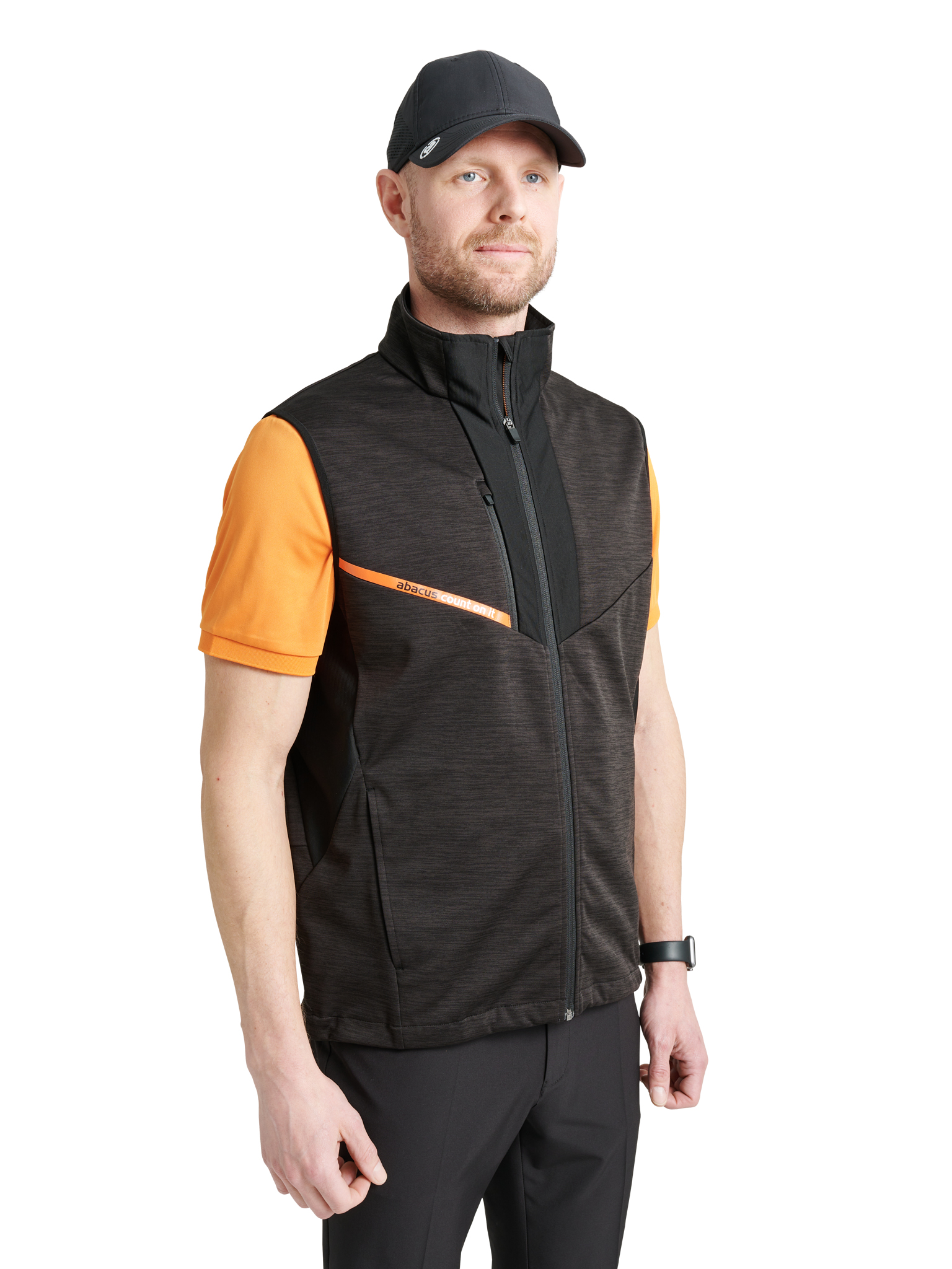 Mens Ardfin softshell vest - black/mandarin in the group MEN / All clothing at Abacus Sportswear (6299699)