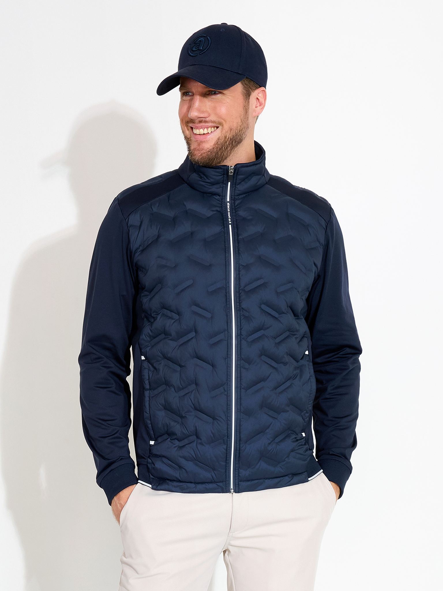 Mens Portrush hybrid jacket - navy i gruppen HERR / Alla herrkläder hos Abacus Sportswear (6344300)