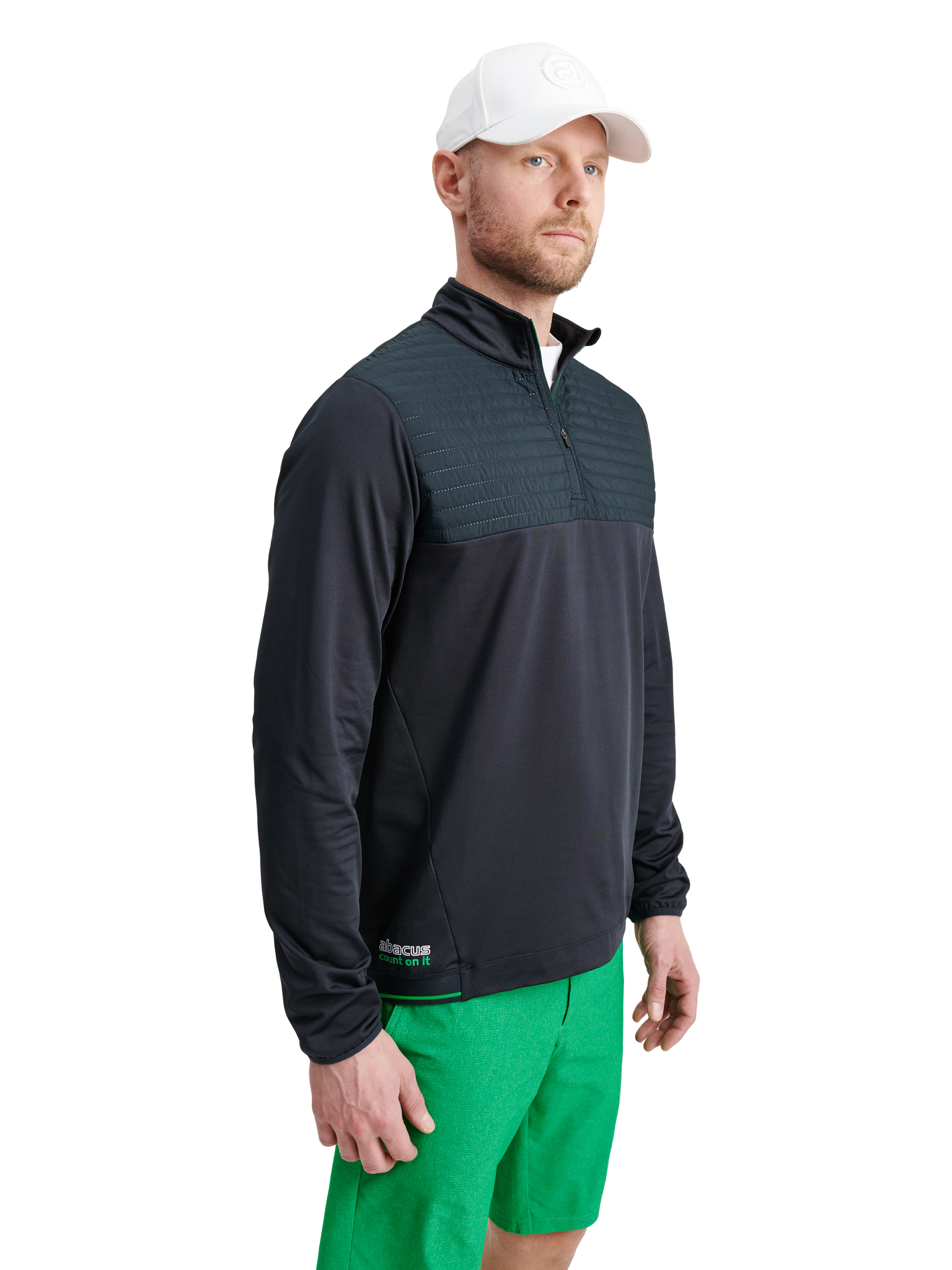 Mens Gleneagles thermo midlayer - navy/fairway in the group MEN / All clothing at Abacus Sportswear (6381905)