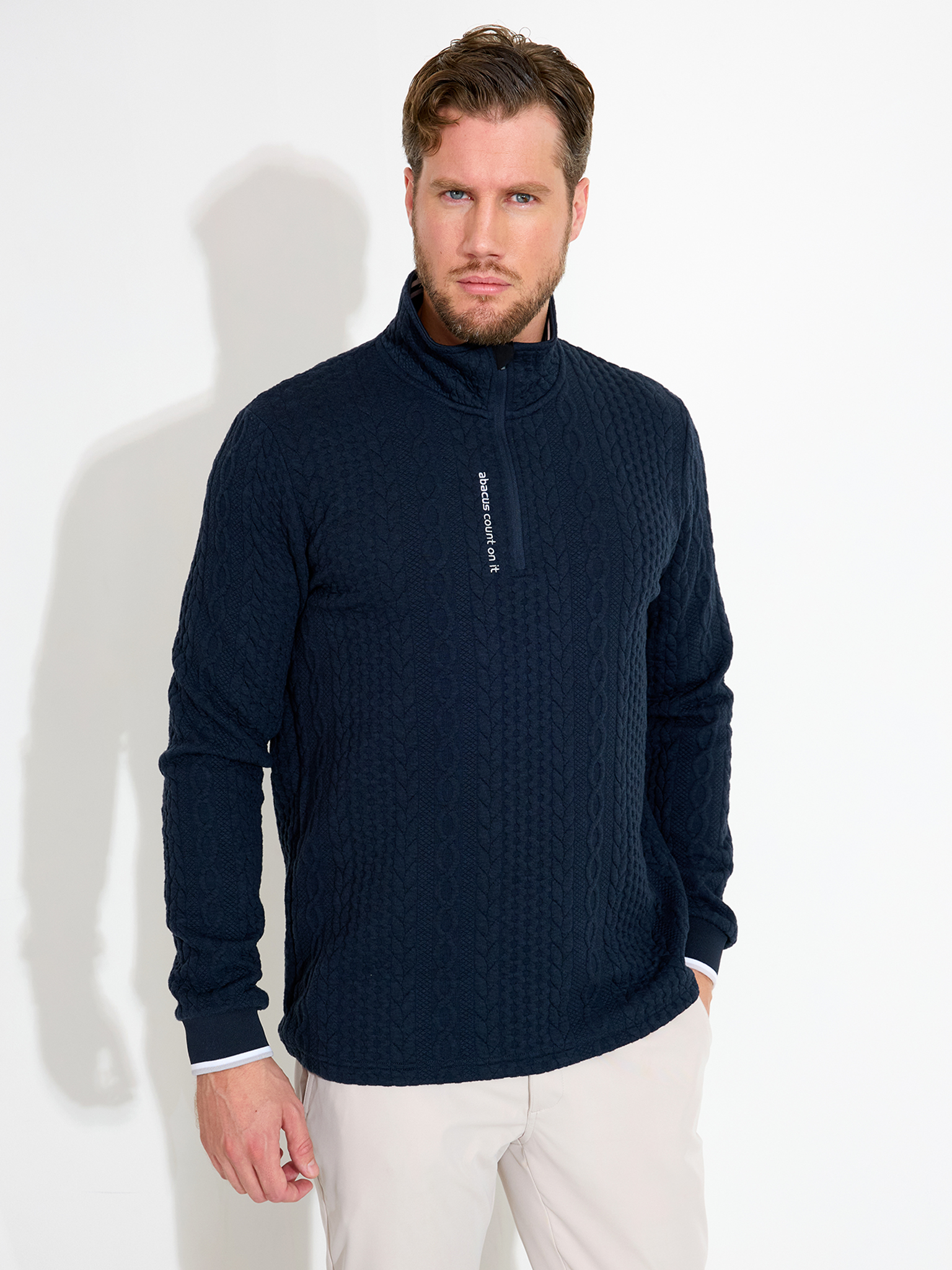 Mens Woburn midlayer - navy in the group MEN / All clothing at Abacus Sportswear (6382300)