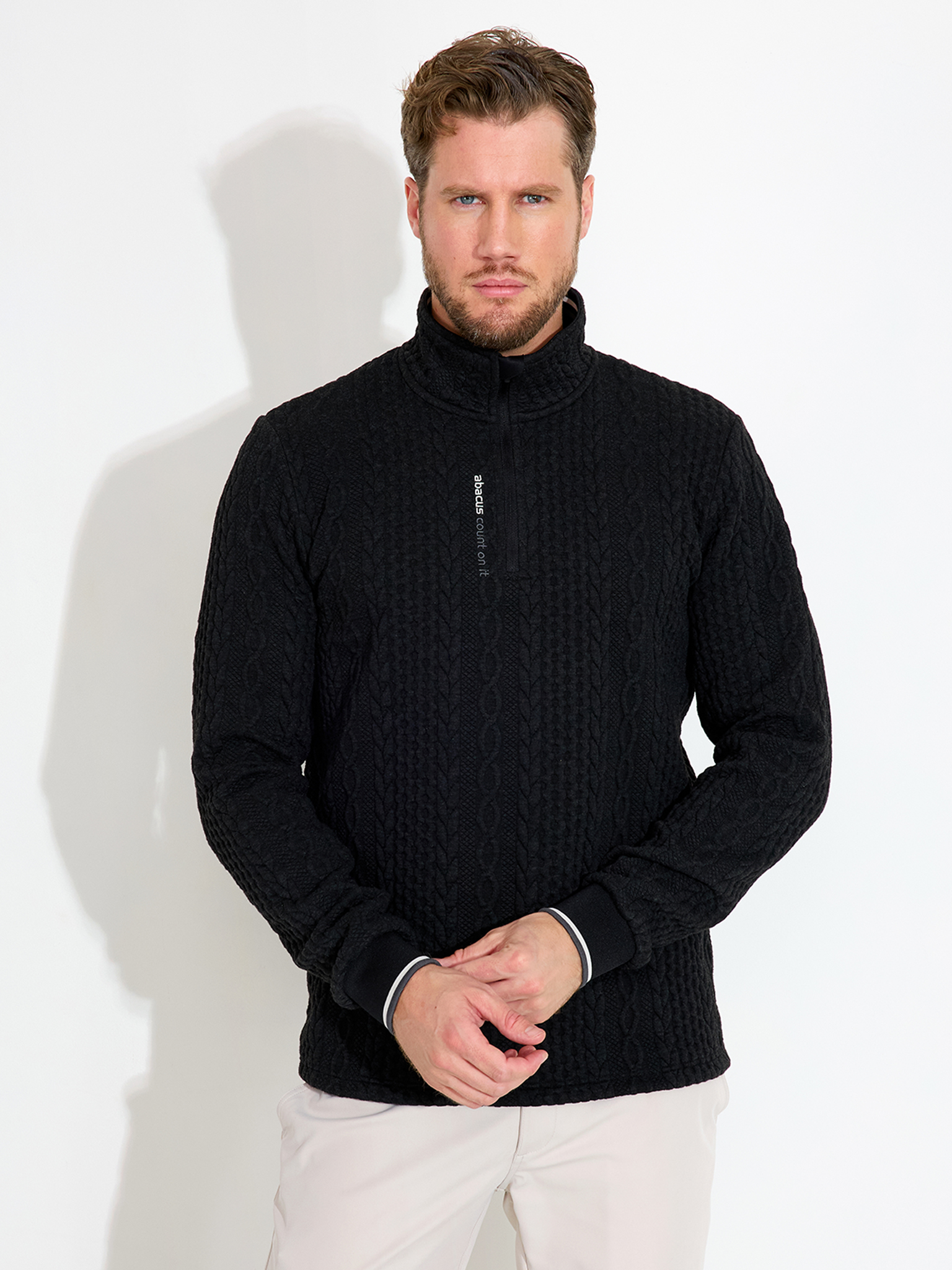 Mens Woburn midlayer - black in the group MEN / All clothing at Abacus Sportswear (6382600)