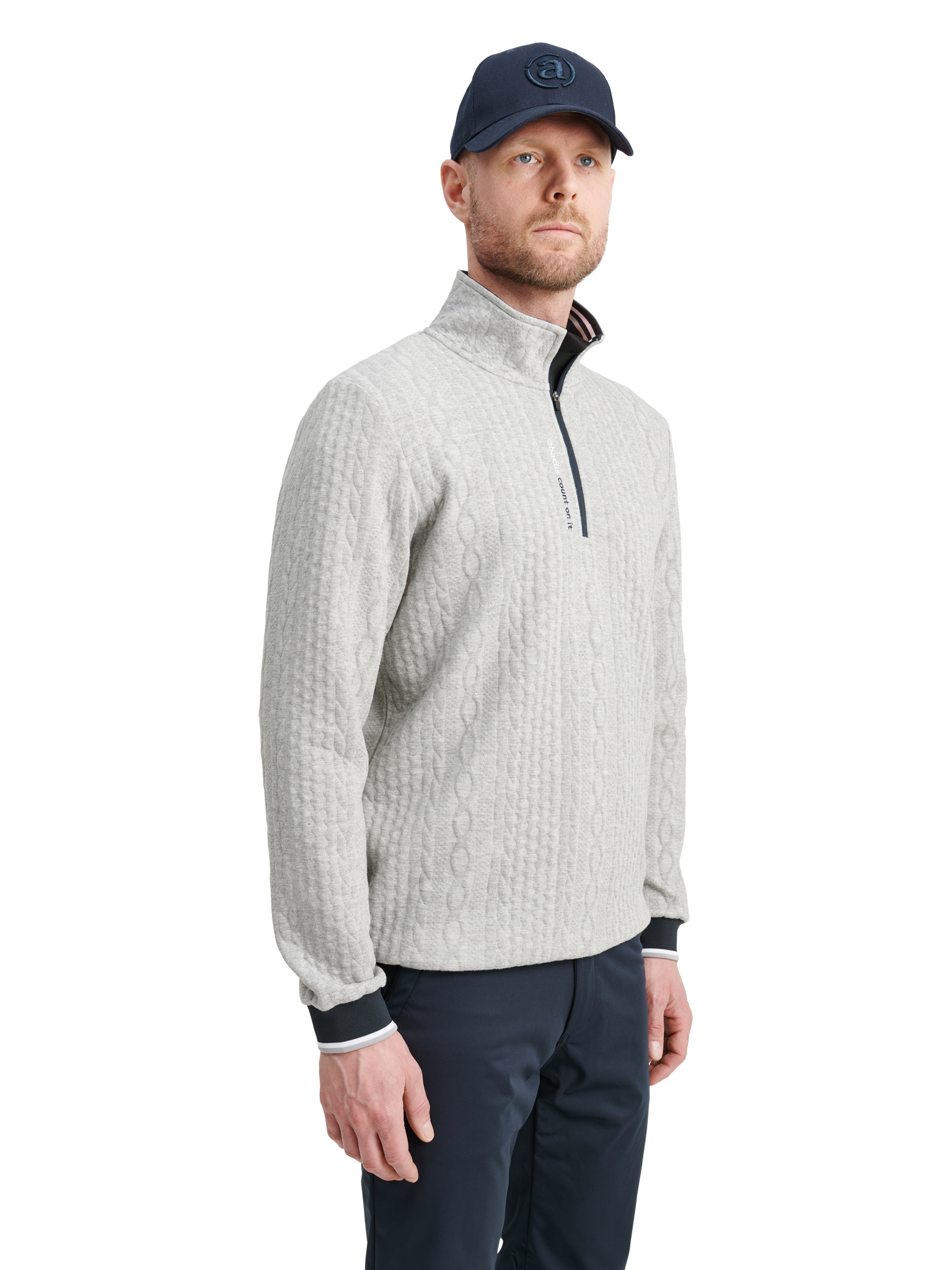 Mens Woburn midlayer - lt.greymelange in the group MEN / All clothing at Abacus Sportswear (6382702)