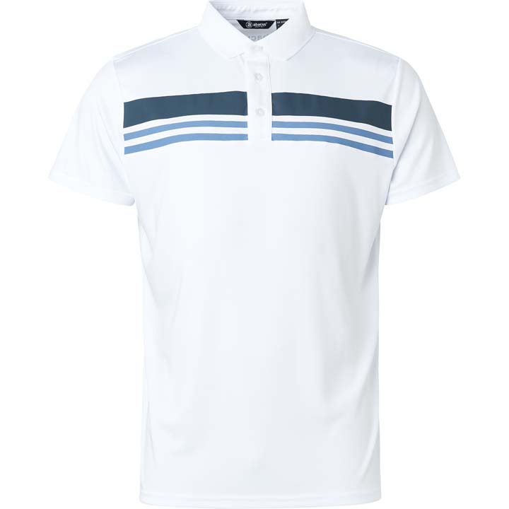 Tumble polo - white/navy i gruppen HERR / Mellandagsrea hos Abacus Sportswear (6707193)