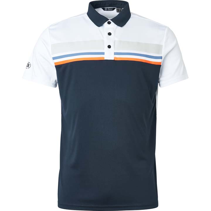 Tumble polo - navy/orange i gruppen HERR / Mellandagsrea hos Abacus Sportswear (6707964)