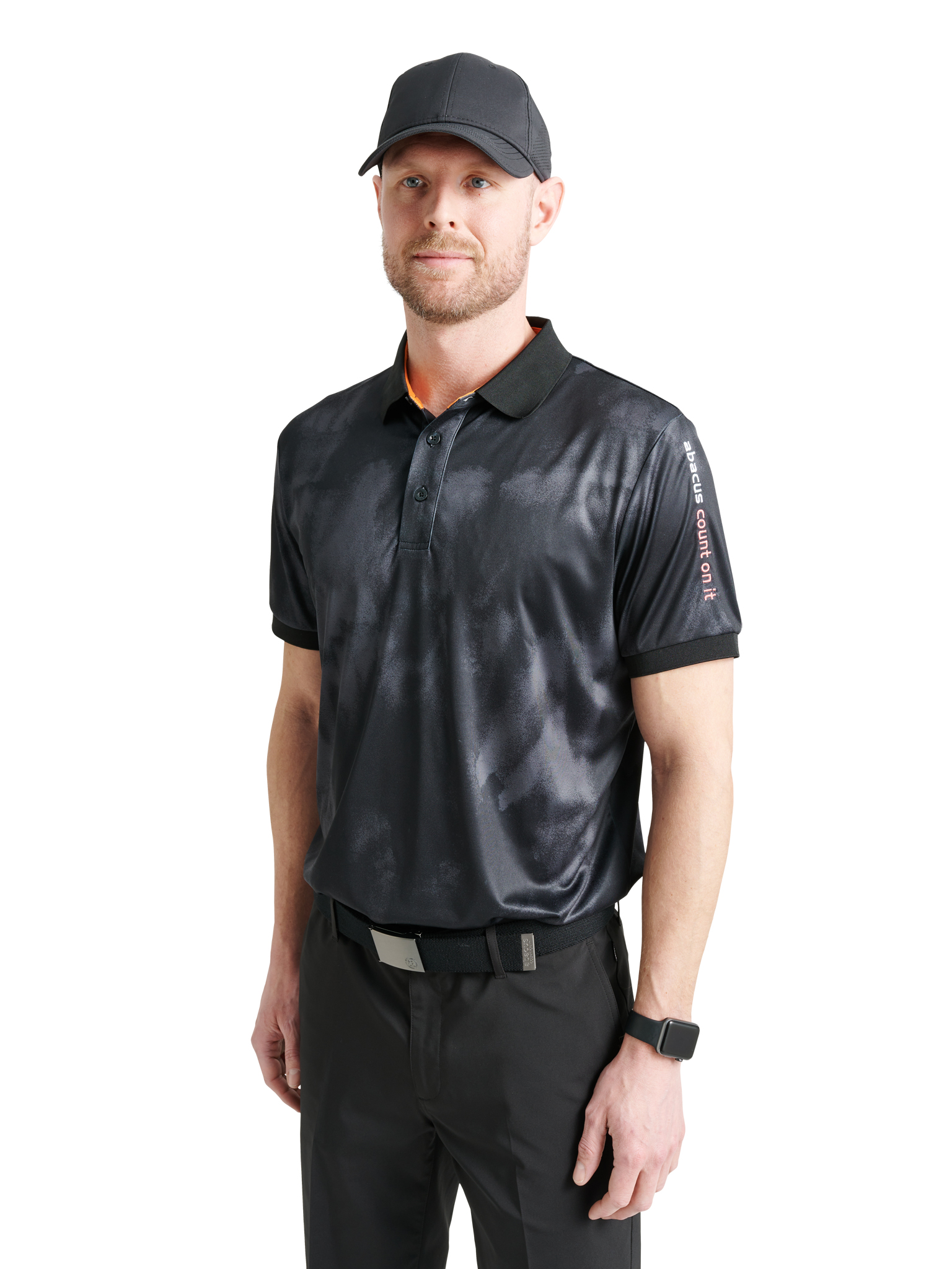 Mens Lahinch drycool polo - black/grey i gruppen HERR / Alla herrkläder hos Abacus Sportswear (6713880)