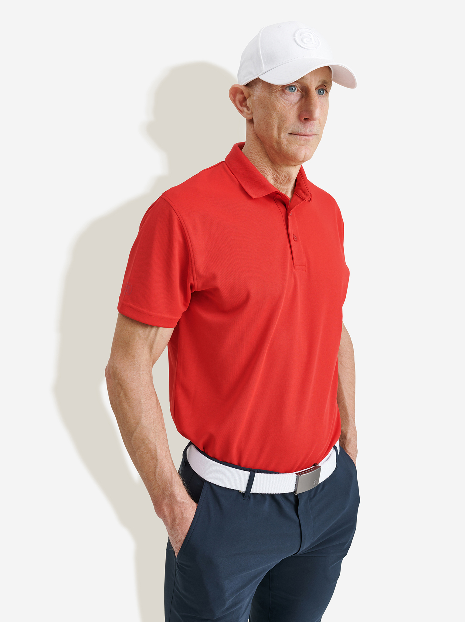 Mens Cray drycool polo - red in the group MEN / All clothing at Abacus Sportswear (6724400)