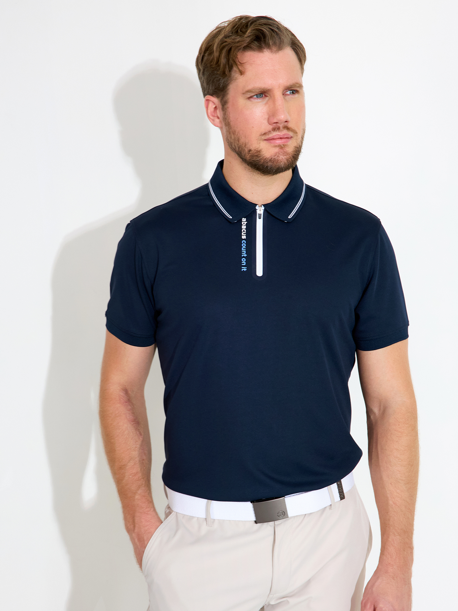 Mens Belton drycool polo - navy i gruppen HERR / Alla herrkläder hos Abacus Sportswear (6726300)