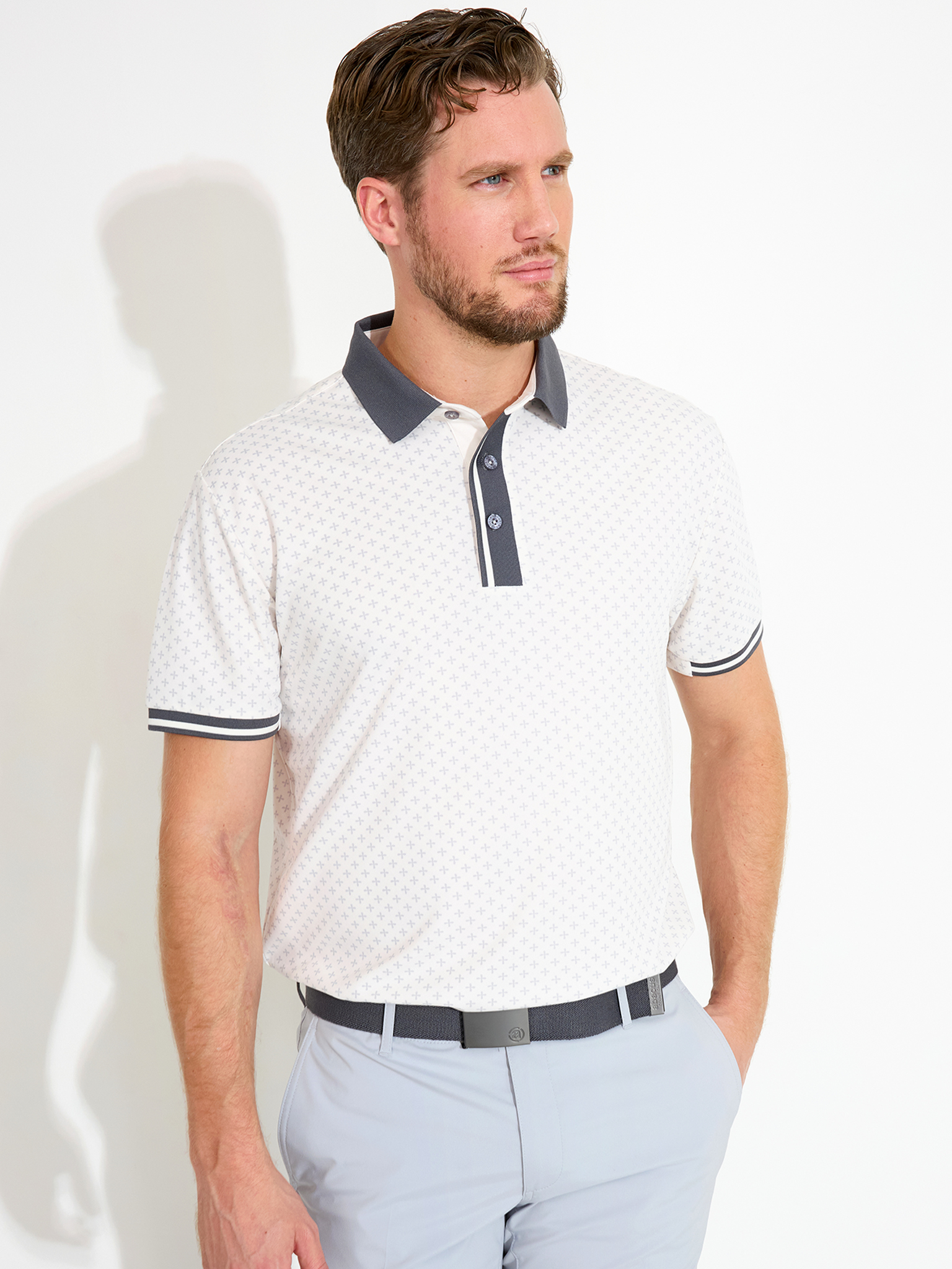 Mens Dunsten drycool polo - clam in the group MEN / All clothing at Abacus Sportswear (6729188)