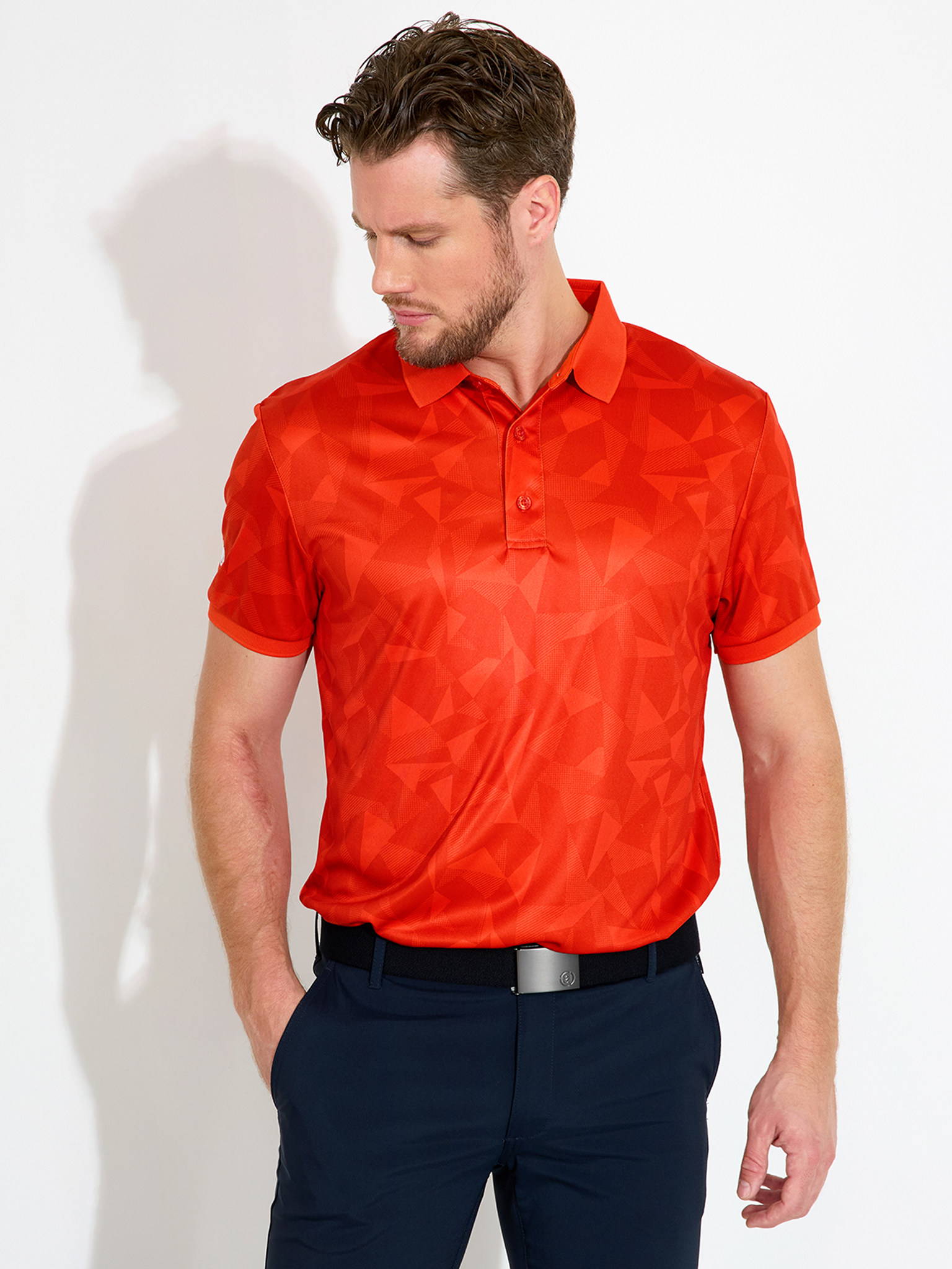 Mens Tumble drycool polo - lobster i gruppen HERR / Vårkollektion hos Abacus Sportswear (6734465)