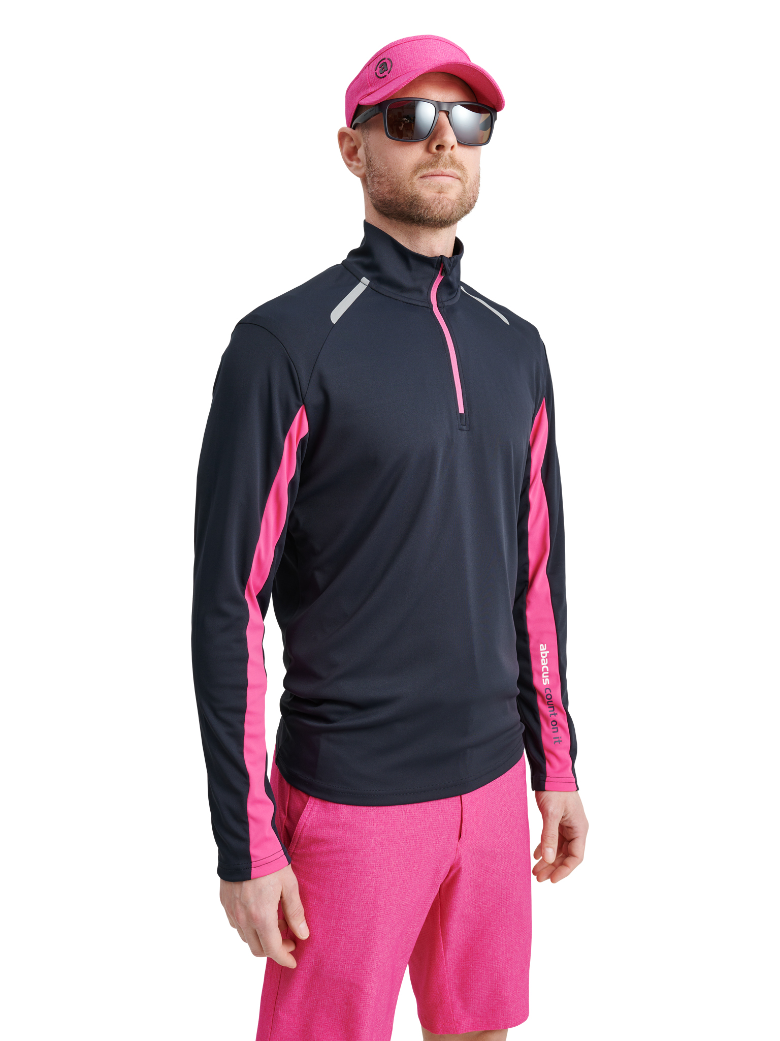 Mens Cypress longsleeve - navy/hibiscus in the group MEN / All clothing at Abacus Sportswear (6740878)